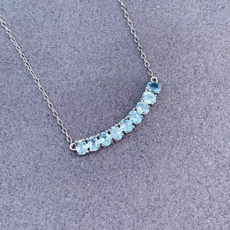 Aquamarine Necklaces | 925 Sterling Silver Blue Gemstone Jewelry
