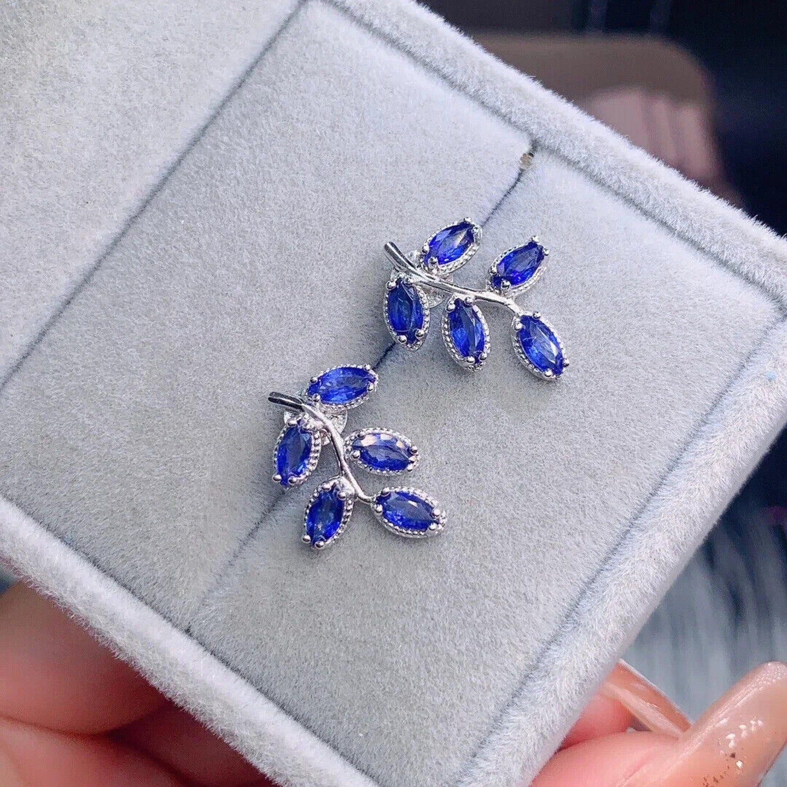 Sapphire Earrings, Natural Sapphire Stud Earrings, Sapphire Stud Earrings, Sterling Silver Sapphire Earrings, Sapphire, Natural Sapphire Earrings, 925 Sterling Silver, Blue Sapphire Earrings, Natural Blue Sapphire Earrings, Natural Blue Sapphire, Blue Sapphire, Bright Blue Sapphire, 925 Sterling Silver, Sapphire Earrings, Dainty, Dainty Stud Earrings, Dainty Sapphire Earrings, Women’s Sapphire Earrings, Anniversary Gift Sapphire, Sapphire September Birthstone, September Birthstone Sapphire