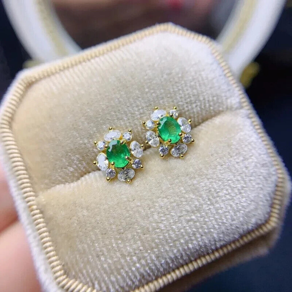 Natural Emerald Earrings, Emerald Earrings, Emerald Stud Earrings, 925 Sterling Silver, Natural Emeralds, Natural Emerald, Sterling Silver Emerald Earrings, Oval Cut Emerald Stud Earrings, Emerald Stud Earrings 925 Sterling Silver, 925 Sterling Silver Emerald Earrings, Natural Emerald Studs, Emerald Studs, Emerald Stud Earrings, Emerald Earrings For Women, Anniversary Gift, May Birthstone Emerald, Emerald Jewelry, Colombian Emerald, Mined Emerald, Genuine Emerald, Emerald with Certificate, Emerald Meaning