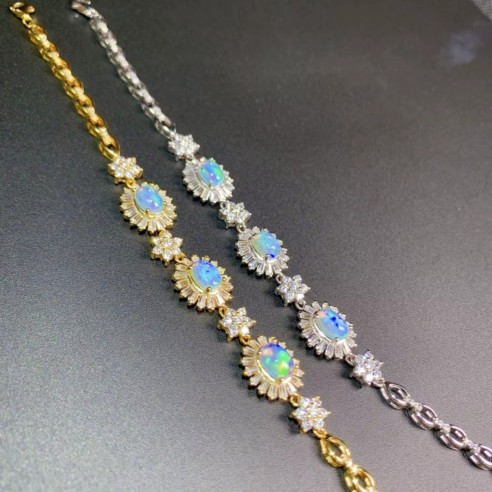 Opal Bracelet, Fire Opal, Natural Fire Opal, Genuine Opal Bracelet, Australian Fire Opal, Natural Opal Bracelet, Opal Tennis Bracelet, Sterling Silver Opal Bracelet, Natural Opal, Opal, Fire Opal Bracelet, Opal Bracelet For Women