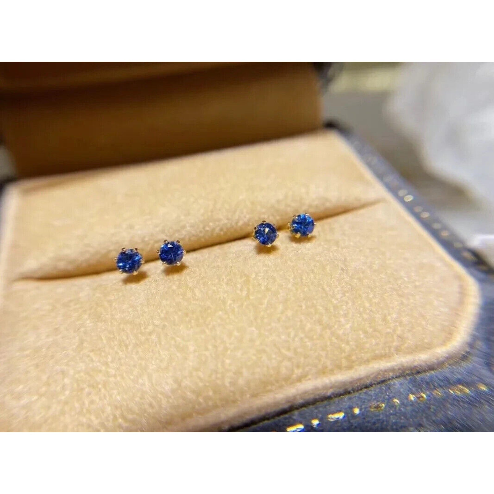 Sapphire Earrings, Natural Sapphire Stud Earrings, Sapphire Stud Earrings, Sterling Silver Sapphire Earrings, Sapphire, Natural Sapphire Earrings, 925 Sterling Silver, Blue Sapphire Earrings, Natural Blue Sapphire Earrings, Natural Blue Sapphire, Blue Sapphire, Bright Blue Sapphire, 925 Sterling Silver, Sapphire Earrings, Dainty, Dainty Stud Earrings, Dainty Sapphire Earrings, Women’s Sapphire Earrings, Anniversary Gift Sapphire, Sapphire September Birthstone, September Birthstone Sapphire