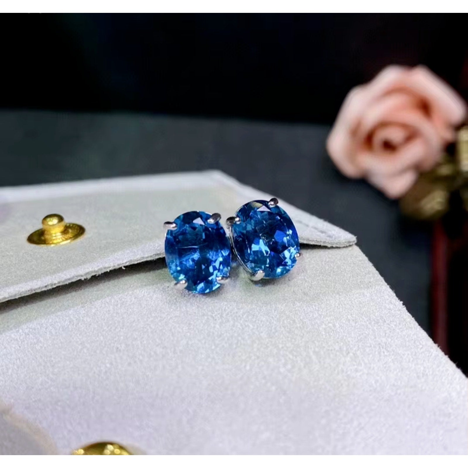 
London Blue Topaz Stud Earrings 8x10mm 3CT, Large London Blue Topaz Stud Earrings, December Birthstone London Blue Topaz, London Blue Topaz Earrings, London Blue Topaz Stud Earrings, Women's London Blue Topaz Earrings, London Blue Topaz Jewelry, Natural London Blue Topaz Gemstone Jewelry Set, Women's London Blue Topaz Earrings, London Blue Topaz Ring, London Blue Topaz Stud Earrings, London Blue Topaz Earrings, Women's London Blue Topaz Jewelry, Sterling Silver London Blue Topaz Jewelry