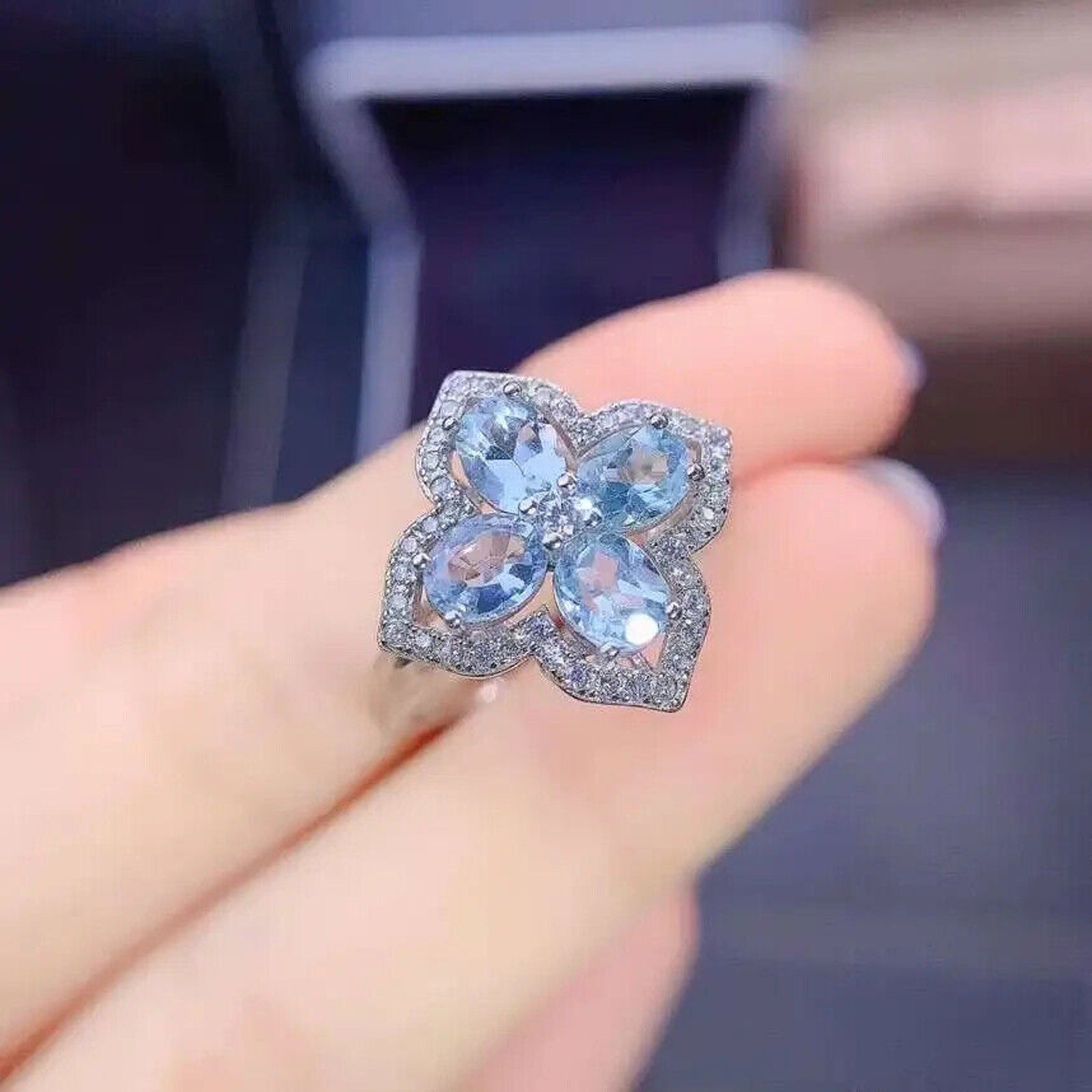 Aquamarine Statement Ring, Natural Aquamarine Gemstone Ring For Women, Aquamarine Ring, Aquamarine Ring's For Women, Natural Aquamarine, VVS1 Aquamarine, Sterling Silver Aquamarine Jewelry, Silver Aquamarine Ring, Gold Aquamarine Ring, Rose Gold Aquamarine Ring, Women's Aquamarine Jewelry, Genuine Aquamarine, March Birthstone Aquamarine, Aquamarine Spiritual Properties, Aquamarine Gemstone Meaning, Aquamarine Gemstone Jewelry, Aquamarine Jewelry For Women