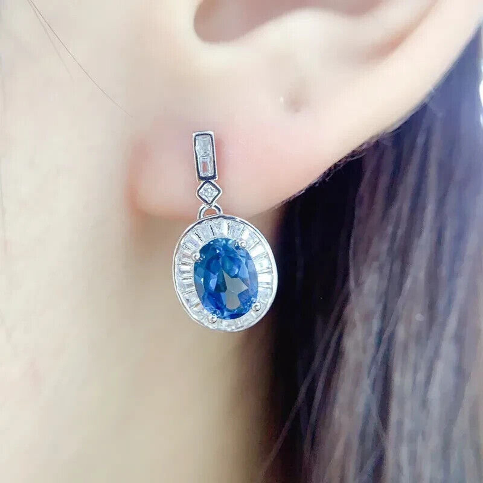 London Blue Topaz Gemstone Earrings,Women's London Blue Topaz Earring's,  London Blue Topaz Earrings, Women's London Blue Topaz Earrings, London Blue Topaz Jewelry, Natural London Blue Topaz Gemstone Jewelry, Women's London Blue Topaz Earrings, London Blue Topaz, London Blue Topaz Earrings, London Blue Topaz Earrings, Women's London Blue Topaz Jewelry, Sterling Silver London Blue Topaz Jewelry, December Birthstone London Blue Topaz