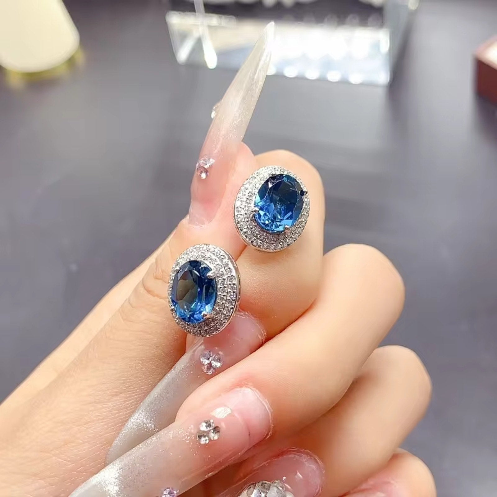 London Blue Topaz Stud Earrings 5x7mm, Natural London Blue Topaz Gemstone Jewelry, London Blue Topaz Dangle Earrings 5x7mm, Gold London Blue Earrings, London Blue Topaz Cluster Stud Earrings, Women's London Blue Topaz Earrings, London Blue Topaz Jewelry, Natural London Blue Topaz Gemstone Jewelry Set, Women's London Blue Topaz Earrings, London Blue Topaz Ring, London Blue Topaz Stud Earrings, London Blue Topaz Earrings, Women's London Blue Topaz Jewelry, Sterling Silver London Blue Topaz Jewelry