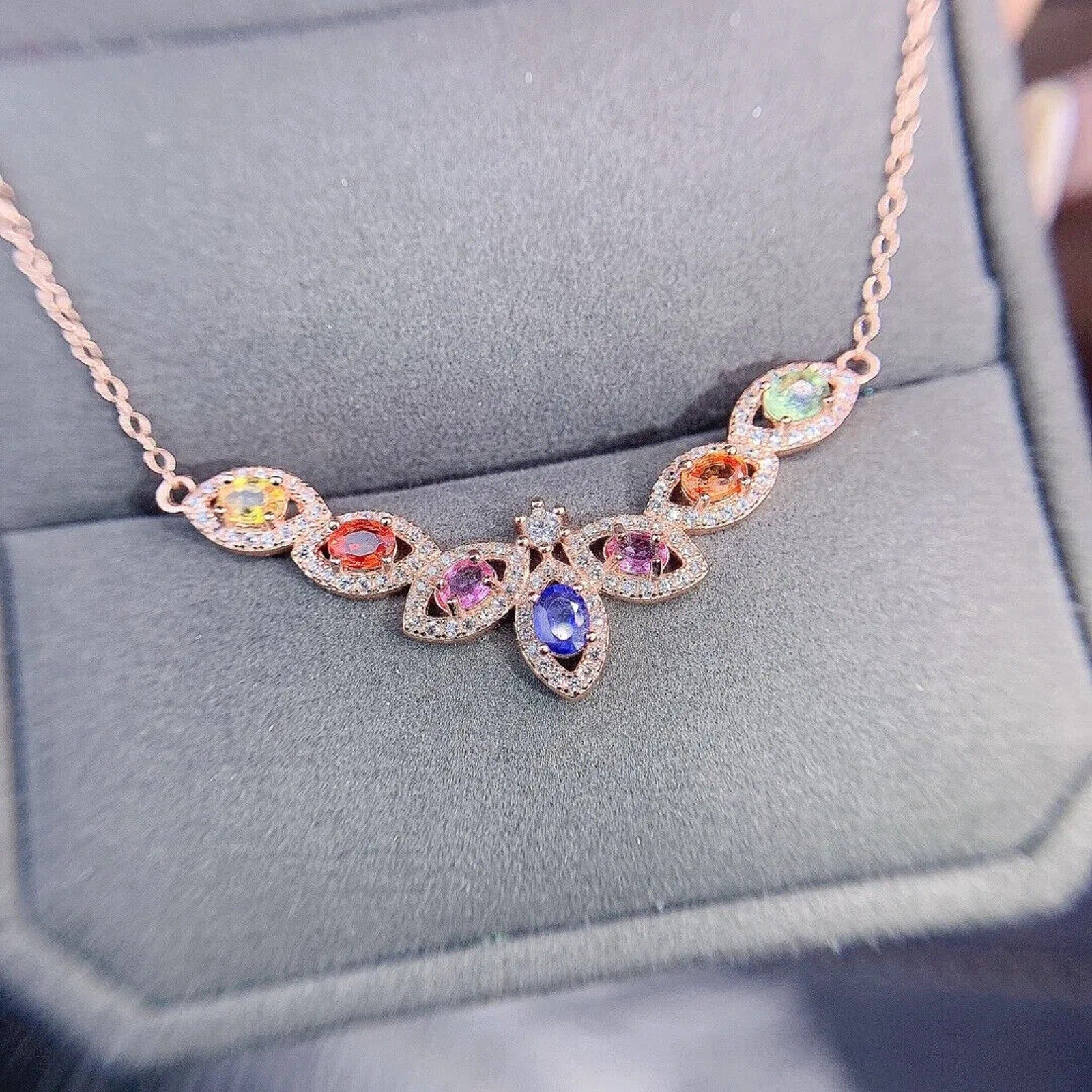 Natural Sapphire Necklace – 925 Sterling Silver | Gold, Rose Gold & Platinum Options