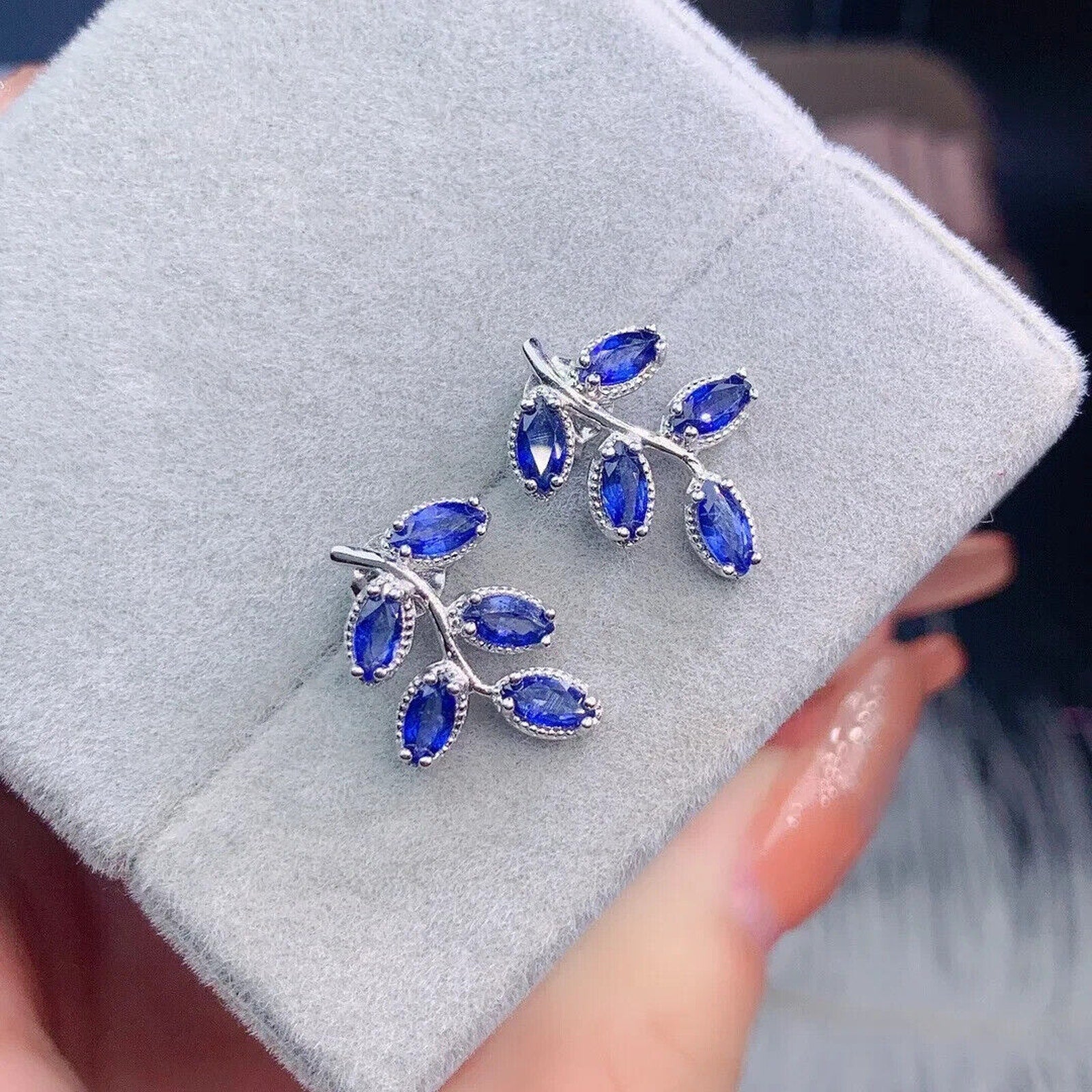 Sapphire Earrings, Natural Sapphire Stud Earrings, Sapphire Stud Earrings, Sterling Silver Sapphire Earrings, Sapphire, Natural Sapphire Earrings, 925 Sterling Silver, Blue Sapphire Earrings, Natural Blue Sapphire Earrings, Natural Blue Sapphire, Blue Sapphire, Bright Blue Sapphire, 925 Sterling Silver, Sapphire Earrings, Dainty, Dainty Stud Earrings, Dainty Sapphire Earrings, Women’s Sapphire Earrings, Anniversary Gift Sapphire, Sapphire September Birthstone, September Birthstone Sapphire