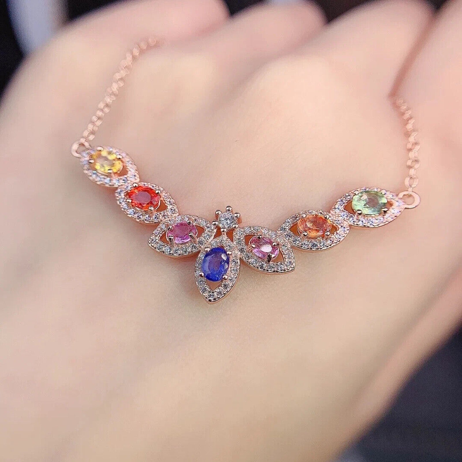 Natural Sapphire Necklace – 925 Sterling Silver | Gold, Rose Gold & Platinum Options