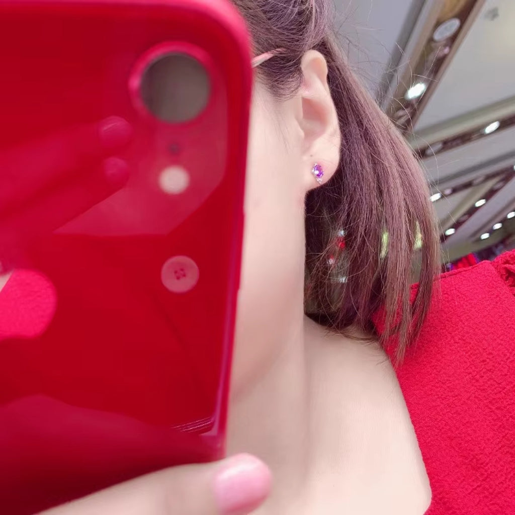 925 Sterling Silver 1Ct Tanzanite Oval 4x6mm Stud Earrings Women