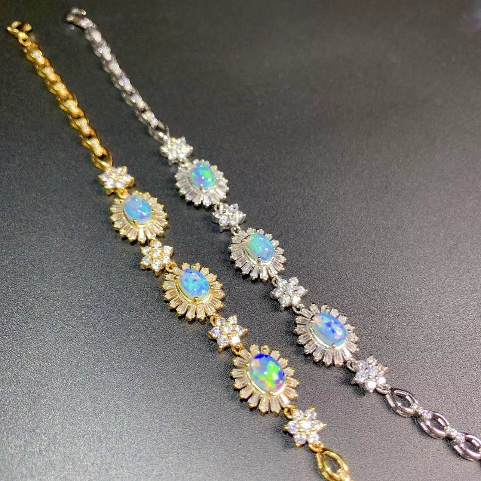 Opal Bracelet, Fire Opal, Natural Fire Opal, Genuine Opal Bracelet, Australian Fire Opal, Natural Opal Bracelet, Opal Tennis Bracelet, Sterling Silver Opal Bracelet, Natural Opal, Opal, Fire Opal Bracelet, Opal Bracelet For Women