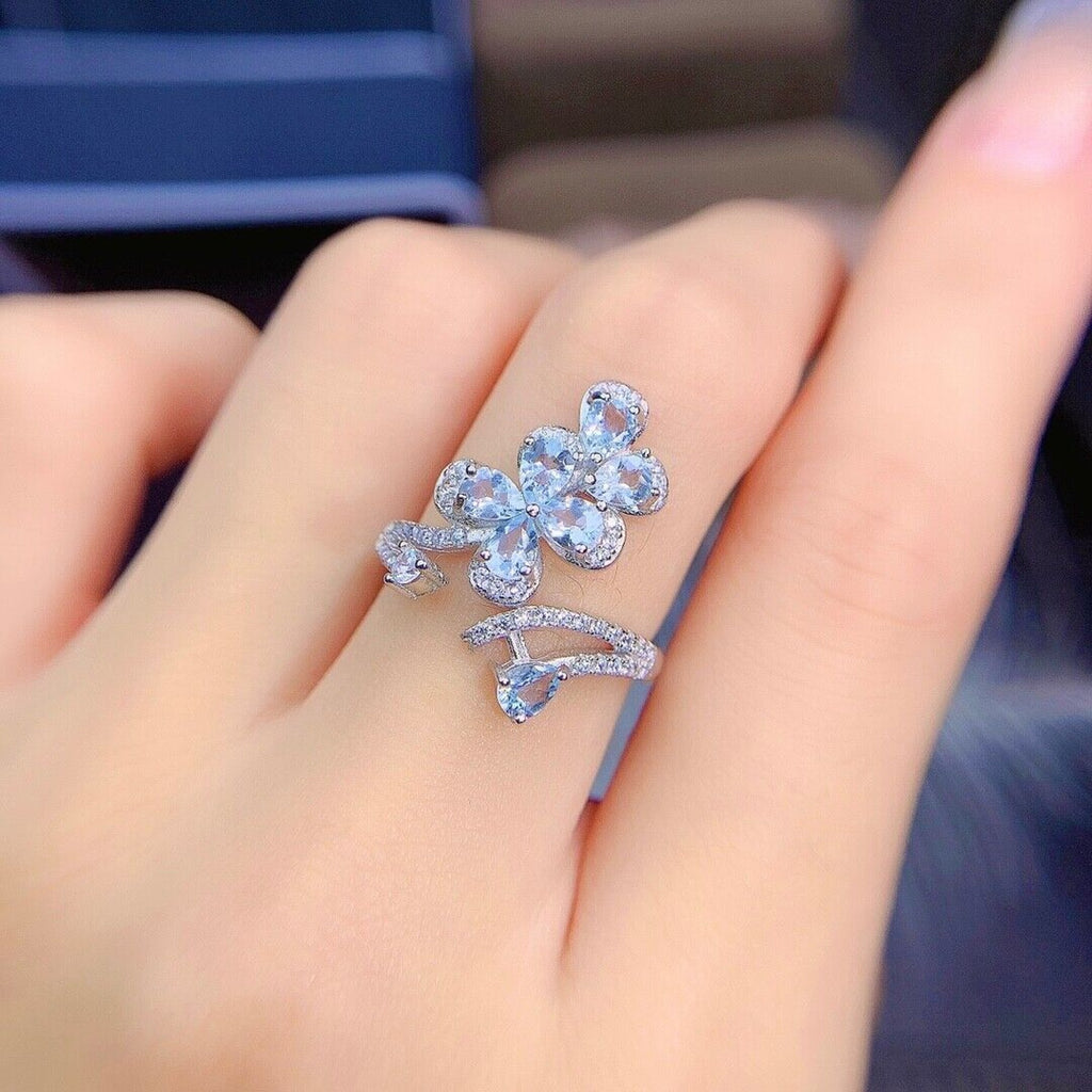 Aquamarine Statement Ring, Natural Aquamarine Gemstone Ring For Women, Aquamarine Ring, Aquamarine Ring's For Women, Natural Aquamarine, VVS1 Aquamarine, Sterling Silver Aquamarine Jewelry, Silver Aquamarine Ring, Gold Aquamarine Ring, Rose Gold Aquamarine Ring, Women's Aquamarine Jewelry, Genuine Aquamarine, March Birthstone Aquamarine, Aquamarine Spiritual Properties, Aquamarine Gemstone Meaning, Aquamarine Gemstone Jewelry, Aquamarine Jewelry For Women