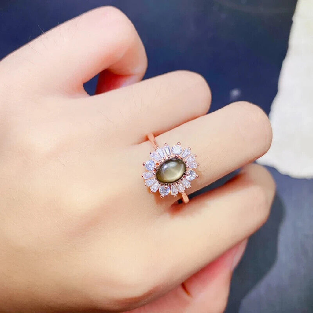 Star Sapphire, Natural Star Sapphire Ring, Star Light Sapphire Cocktail Ring