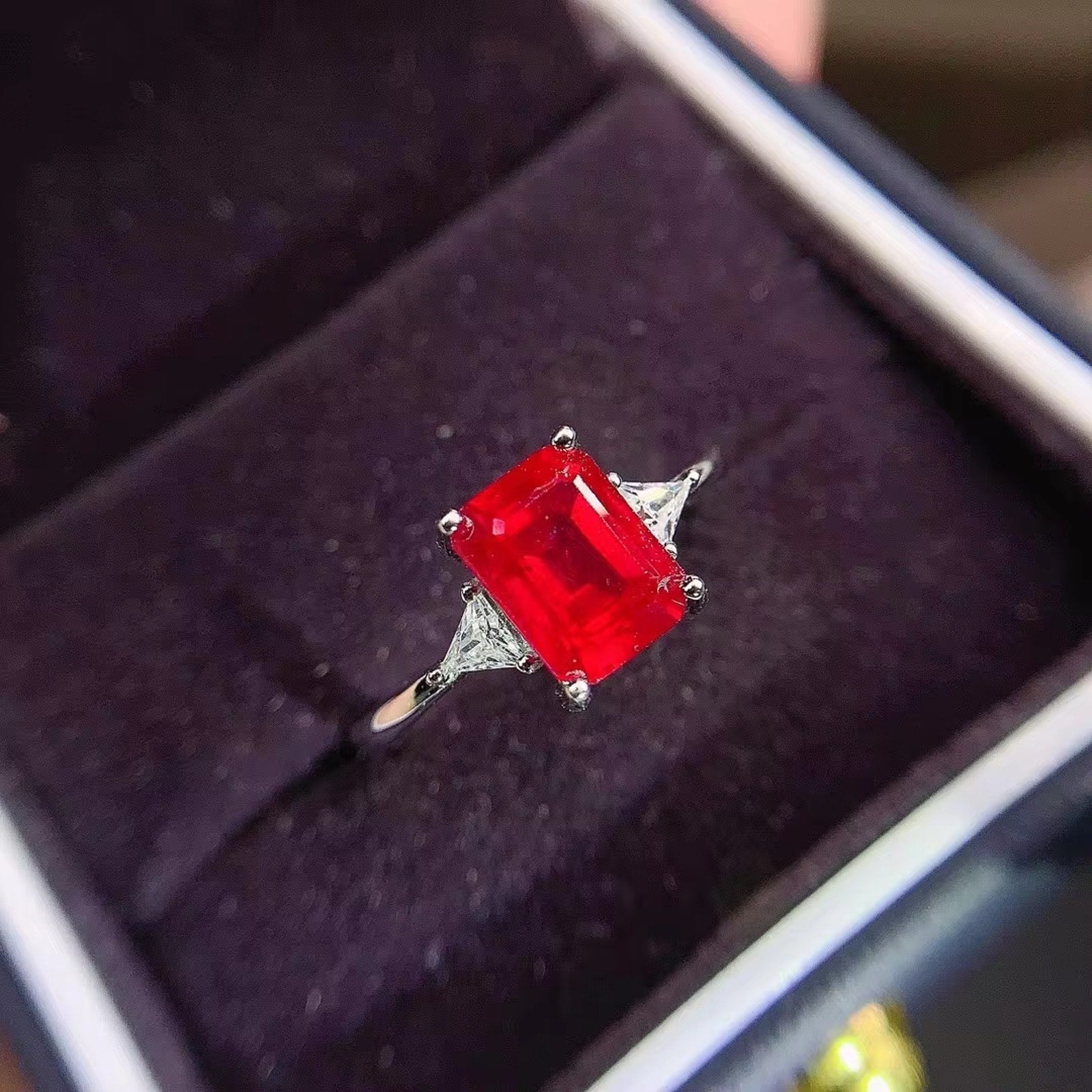 Emerald Cut Ruby Ring, Ruby Ring, Natural Ruby Ring, Sterling Silver Ruby Ring, Ruby Engagement Ring, Ruby Ring, Ruby Band Ring, Natural Ruby, Natural Ruby Ring, Sterling Silver Ruby Ring, Ruby Ring 925 Sterling Silver, Natural Ruby Rings, Ruby Ring For Women, Ruby Engagement Ring, Burma Ruby, Mozambique Ruby, Myanmar Ruby, Mined Ruby, Genuine Ruby, July Birthstone Ruby, Ruby Jewelry, Natural Ruby Jewelry, Ruby Jewelry For Women, Women’s Ruby Ring’s, Burma Ruby Ring