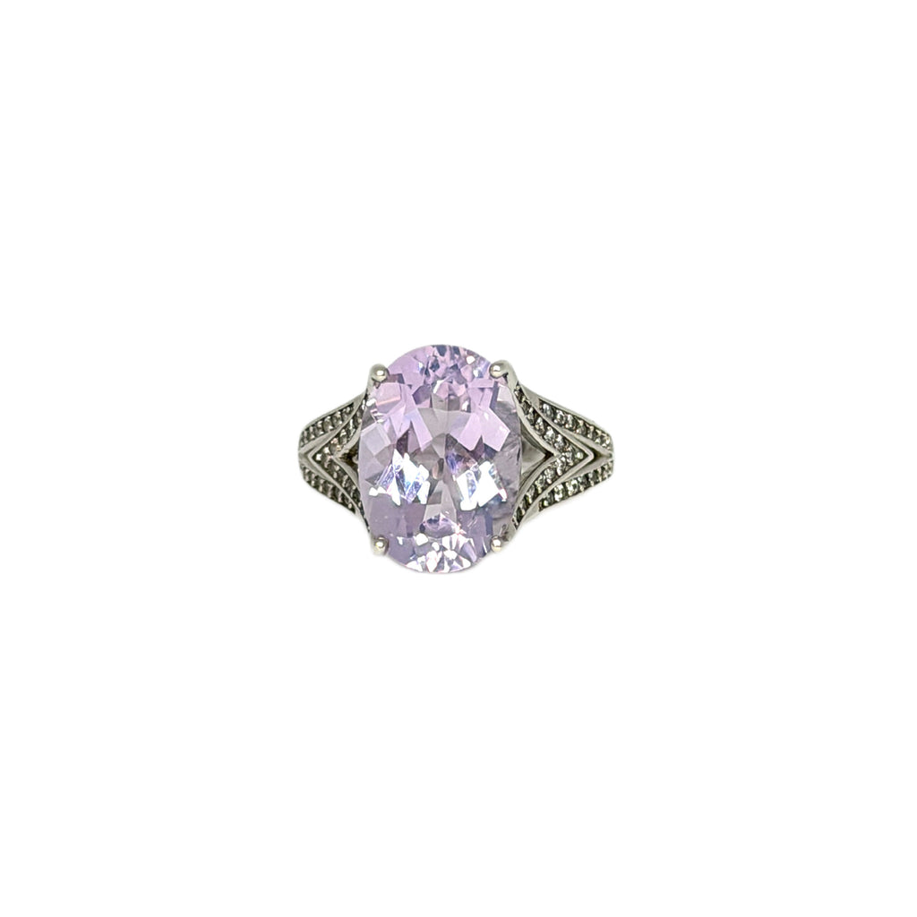 Lavender Amethyst Oval Cut Statement Ring 10x14mm