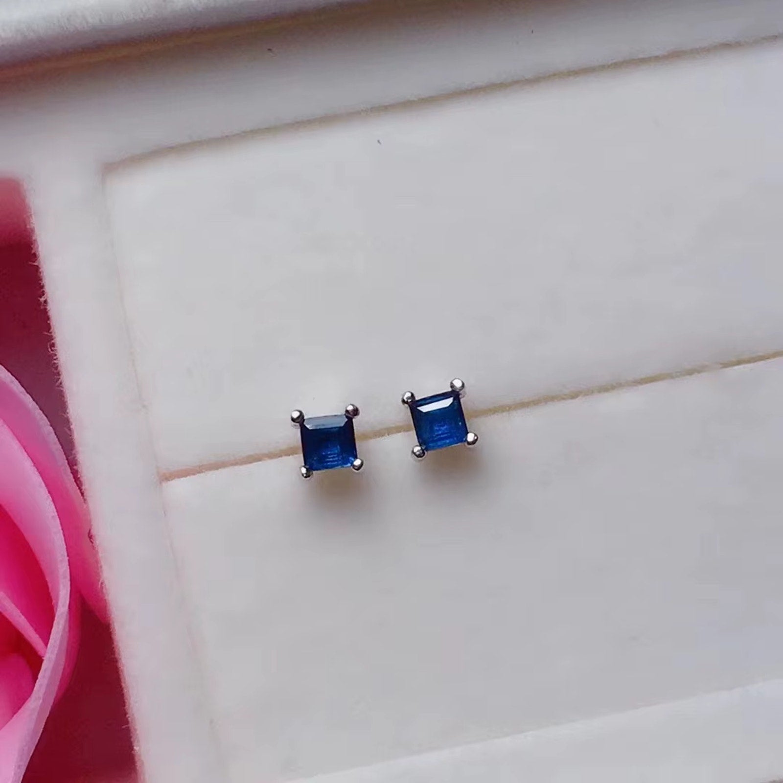 Sapphire Earrings, Natural Sapphire Stud Earrings, Sapphire Stud Earrings, Sterling Silver Sapphire Earrings, Sapphire, Natural Sapphire Earrings, 925 Sterling Silver, Pink Sapphire Earrings, Natural Pink Sapphire Earrings, Natural Pink Sapphire Earrings, Pink Sapphire, Natural Pink Sapphire, 925 Sterling Silver, Sapphire Earrings, Dainty, Dainty Stud Earrings, Dainty Sapphire Earrings, Women’s Sapphire Earrings, Anniversary Gift Sapphire, Sapphire September Birthstone, September Birthstone Sapphire