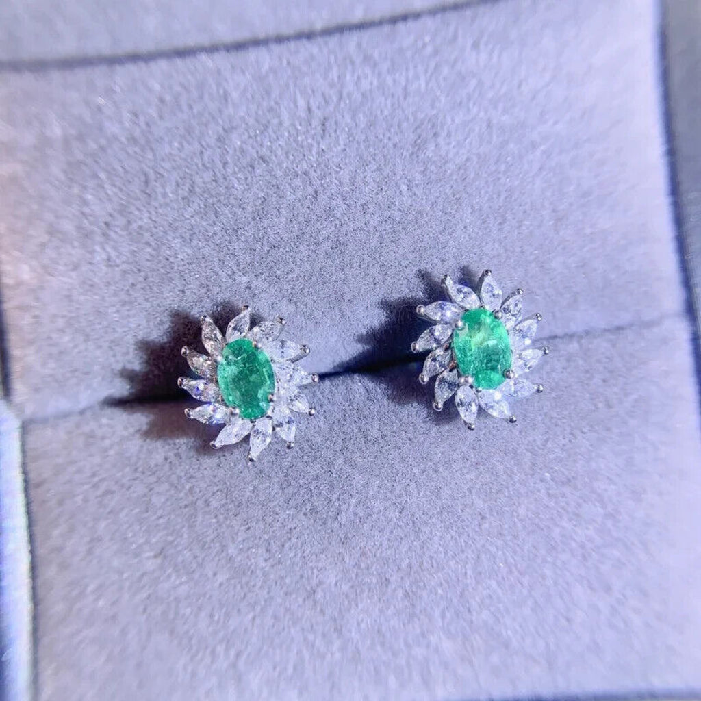 Emerald Earrings, Natural Emerald, Natural Emerald Earrings, Gold Emerald Earrings, Silver Emerald Earrings, Rose Gold Emerald Earrings, Genuine Emerald Earrings, Natural Emerald Jewelry, Emerald Cluster Stud Earrings, Emerald Statement Earrings, Emerald Stud Earrings, Sterling Silver Emerald Earrings, May Birthstone Emerald, Anniversary Gift Emerald, Emerald Jewelry For Women, Gift For Wife Emerald