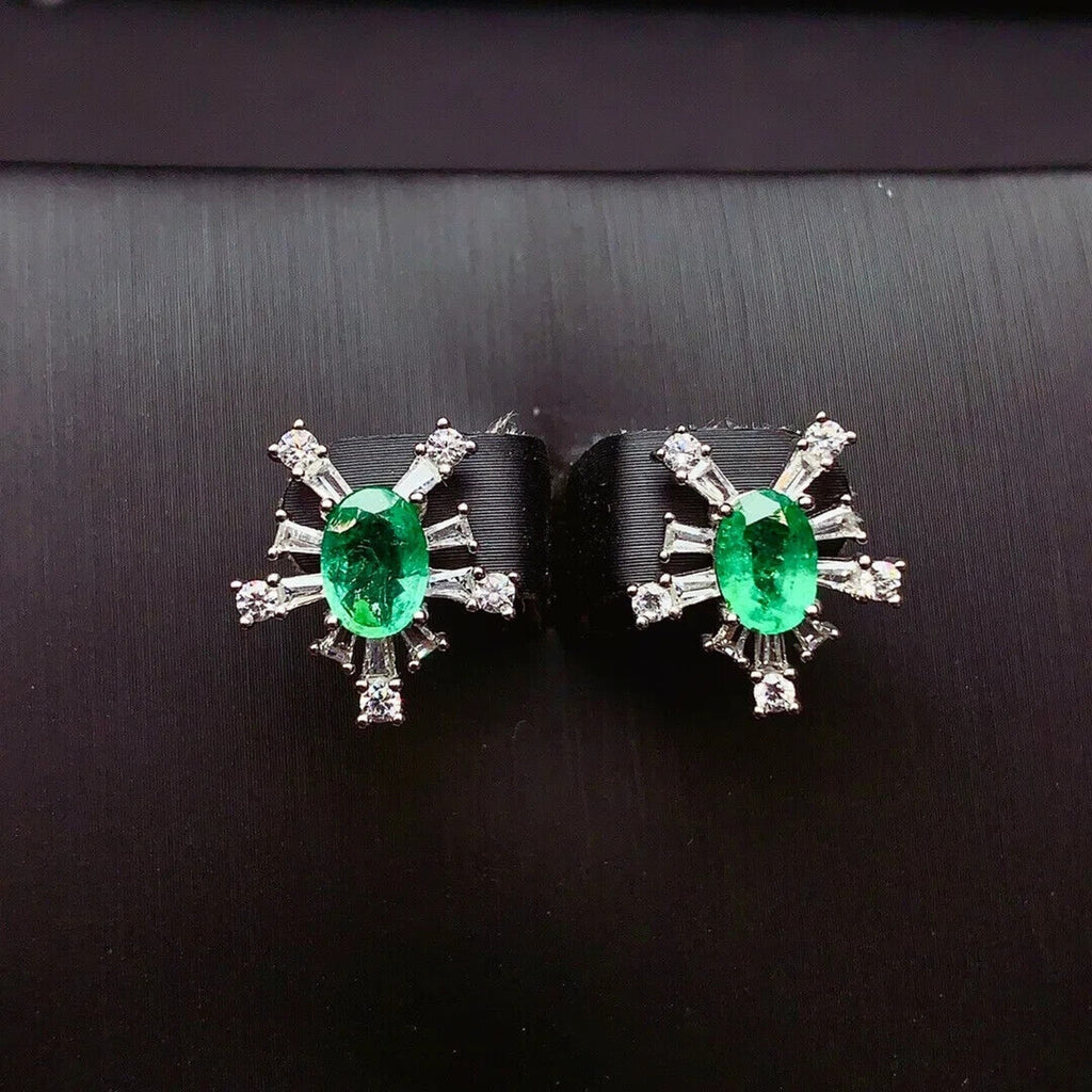 Emerald Earrings, Natural Emerald, Natural Emerald Earrings, Gold Emerald Earrings, Silver Emerald Earrings, Rose Gold Emerald Earrings, Genuine Emerald Earrings, Natural Emerald Jewelry, Emerald Cluster Stud Earrings, Emerald Statement Earrings, Emerald Stud Earrings, Sterling Silver Emerald Earrings, May Birthstone Emerald, Anniversary Gift Emerald, Emerald Jewelry For Women, Gift For Wife Emerald