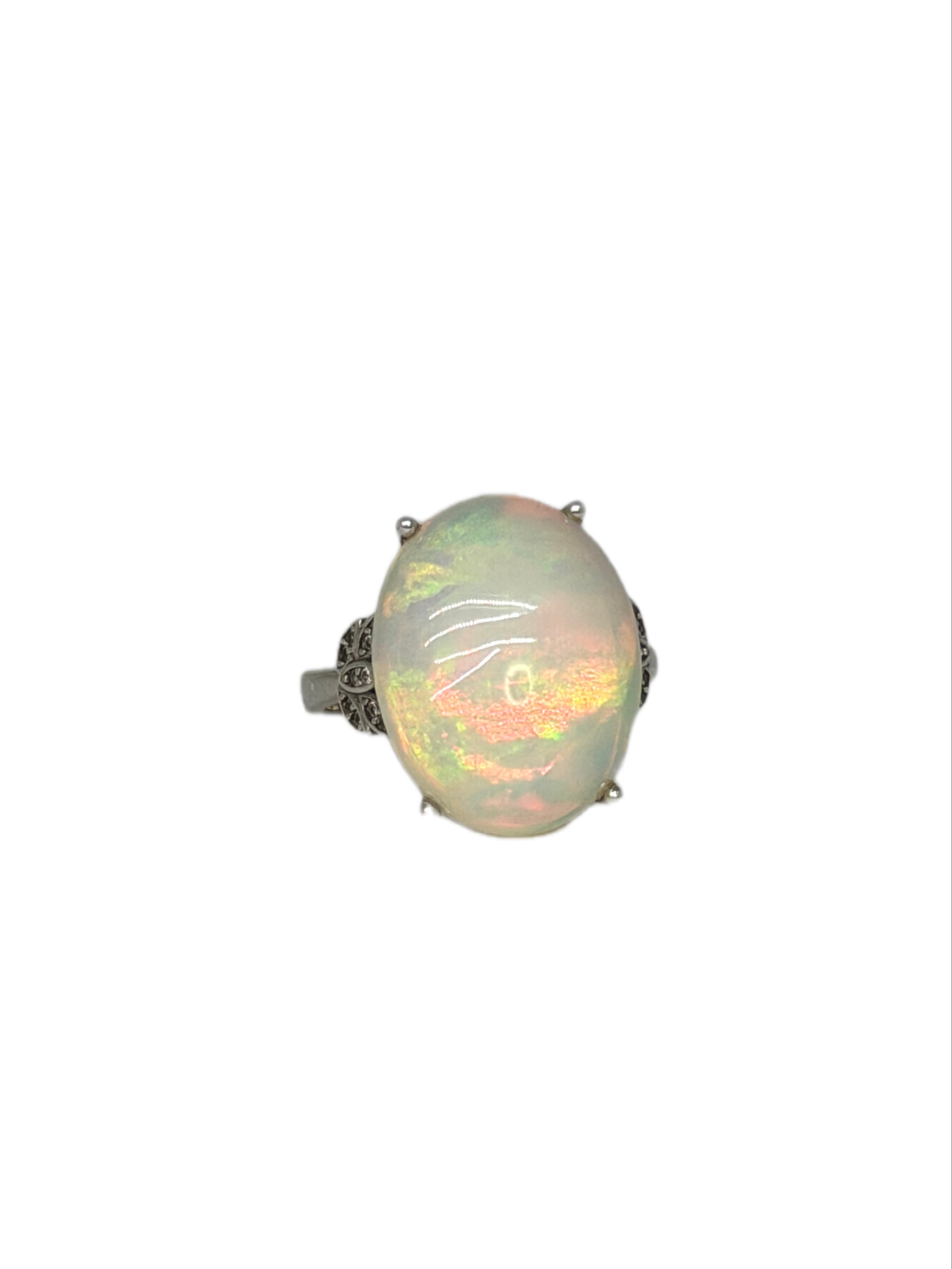 Custom Large Australian Fire Opal Ring or Pendant