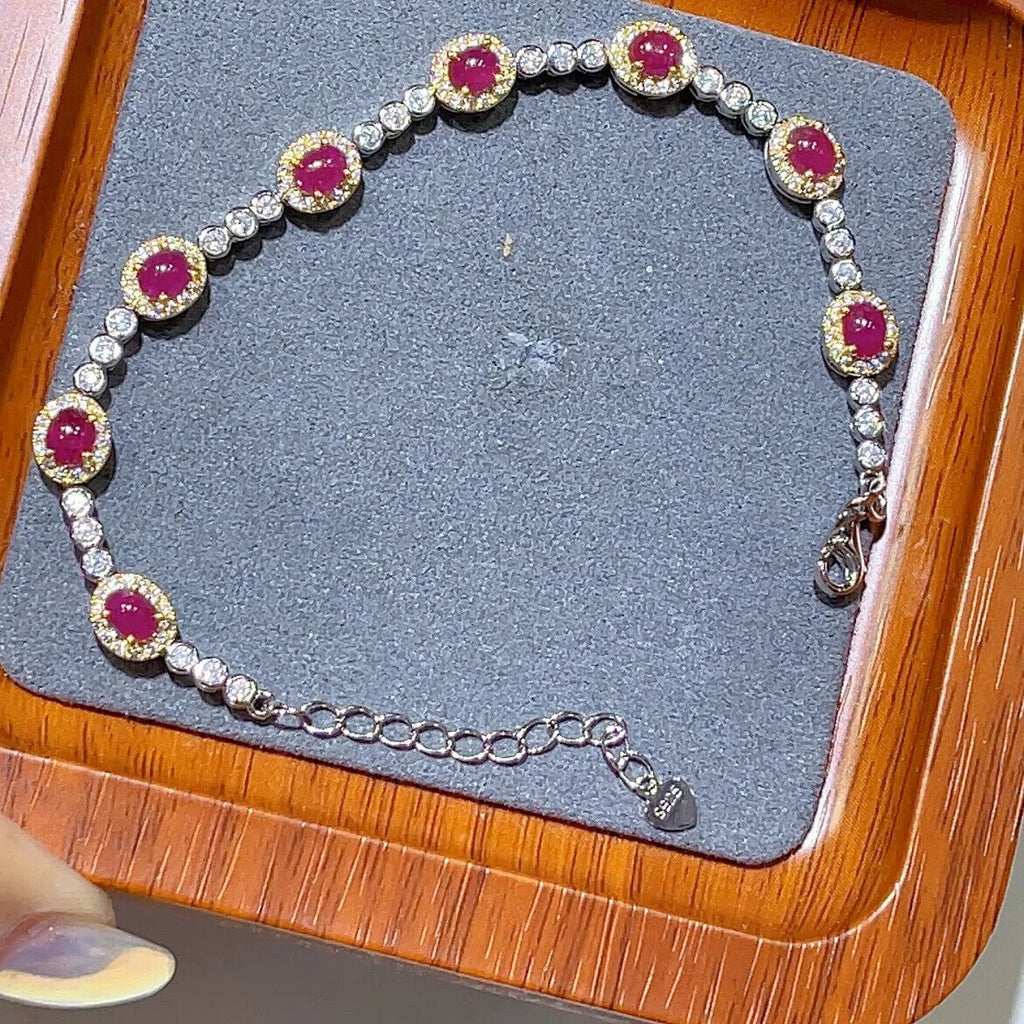 Natural Ruby Gemstone Tennis Bracelet, Women's Ruby Jewelry, Ruby Bracelet, Ruby Tennis Bracelet, Natural Ruby Bracelet, Genuine Ruby Bracelet, Women's Ruby Bracelets, Natural Ruby Tennis Bracelet, Bright Red Ruby Bracelet, Sterling Silver Ruby Bracelet, Gold Ruby Bracelet, Ruby Tennis Bracelets For Women, Rose Gold Ruby Bracelet, Ruby Gemstone Bracelet, July Birthstone Ruby, Women's Ruby Jewelry