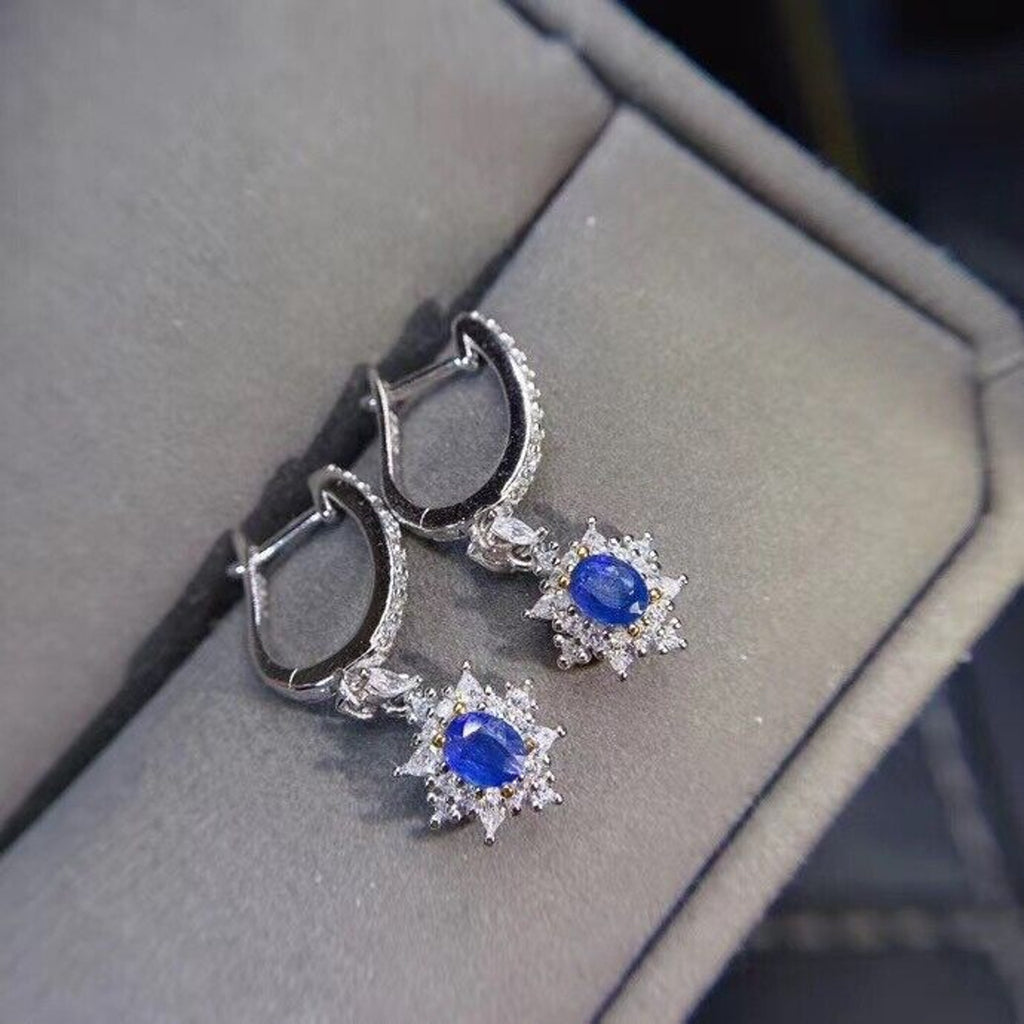 Sapphire Earrings, Natural Sapphire Stud Earrings, Sapphire Stud Earrings, Sterling Silver Sapphire Earrings, Sapphire, Natural Sapphire Earrings, 925 Sterling Silver, Blue Sapphire Earrings, Natural Blue Sapphire Earrings, Natural Blue Sapphire, Blue Sapphire, Bright Blue Sapphire, 925 Sterling Silver, Sapphire Earrings, Dainty, Dainty Stud Earrings, Dainty Sapphire Earrings, Women’s Sapphire Earrings, Anniversary Gift Sapphire, Sapphire September Birthstone, September Birthstone Sapphire