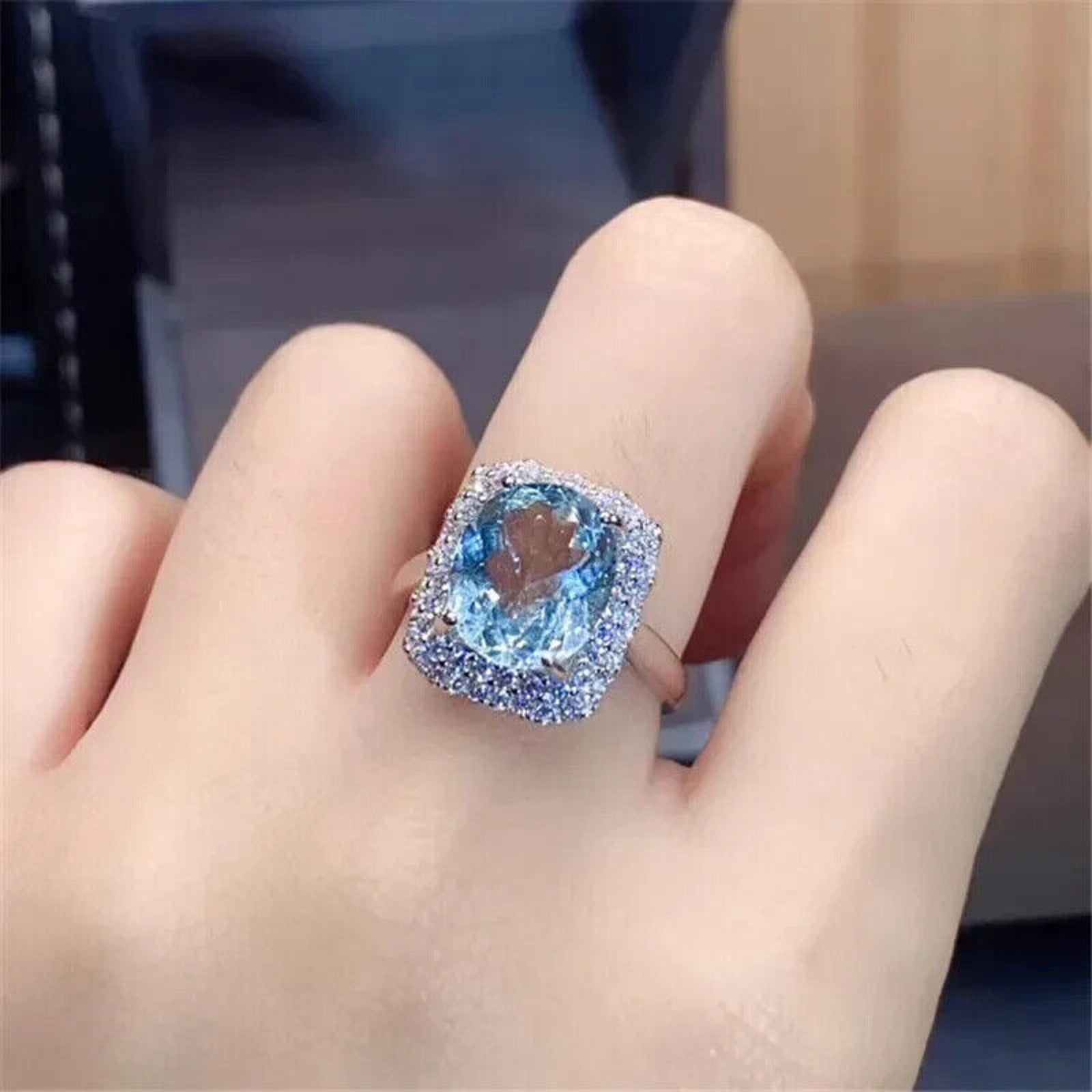 Aquamarine Gemstone Ring, Natural Oval Cut Aquamarine Statement Ring, Aquamarine Statement Ring, Natural Aquamarine Gemstone Ring For Women, Aquamarine Ring, Aquamarine Ring's For Women, Natural Aquamarine, VVS1 Aquamarine, Sterling Silver Aquamarine Jewelry, Silver Aquamarine Ring, Gold Aquamarine Ring, Rose Gold Aquamarine Ring, Women's Aquamarine Jewelry, Genuine Aquamarine, March Birthstone Aquamarine, Aquamarine Spiritual Properties, Aquamarine Gemstone Meaning, Aquamarine Gemstone Jewelry, Aquamarine