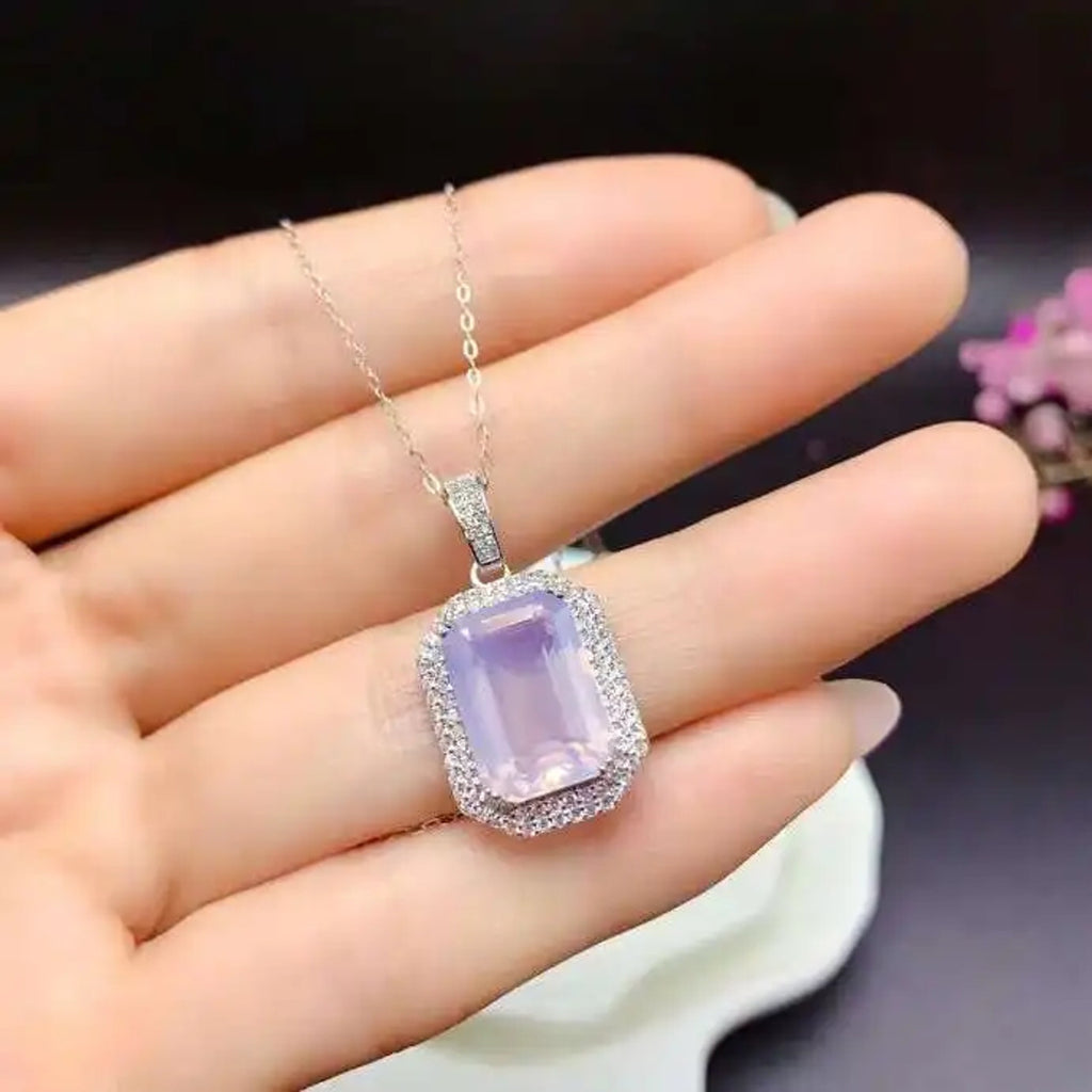 Lavender Amethyst Jewelry Set, Natural Amethyst Jewelry For Women