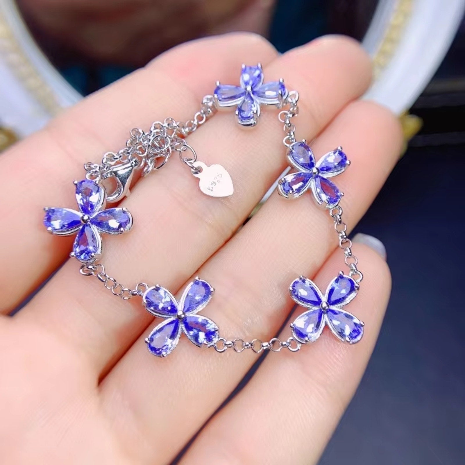 Natural Tanzanite Bracelet – 925 Sterling Silver | December Birthstone Jewelry