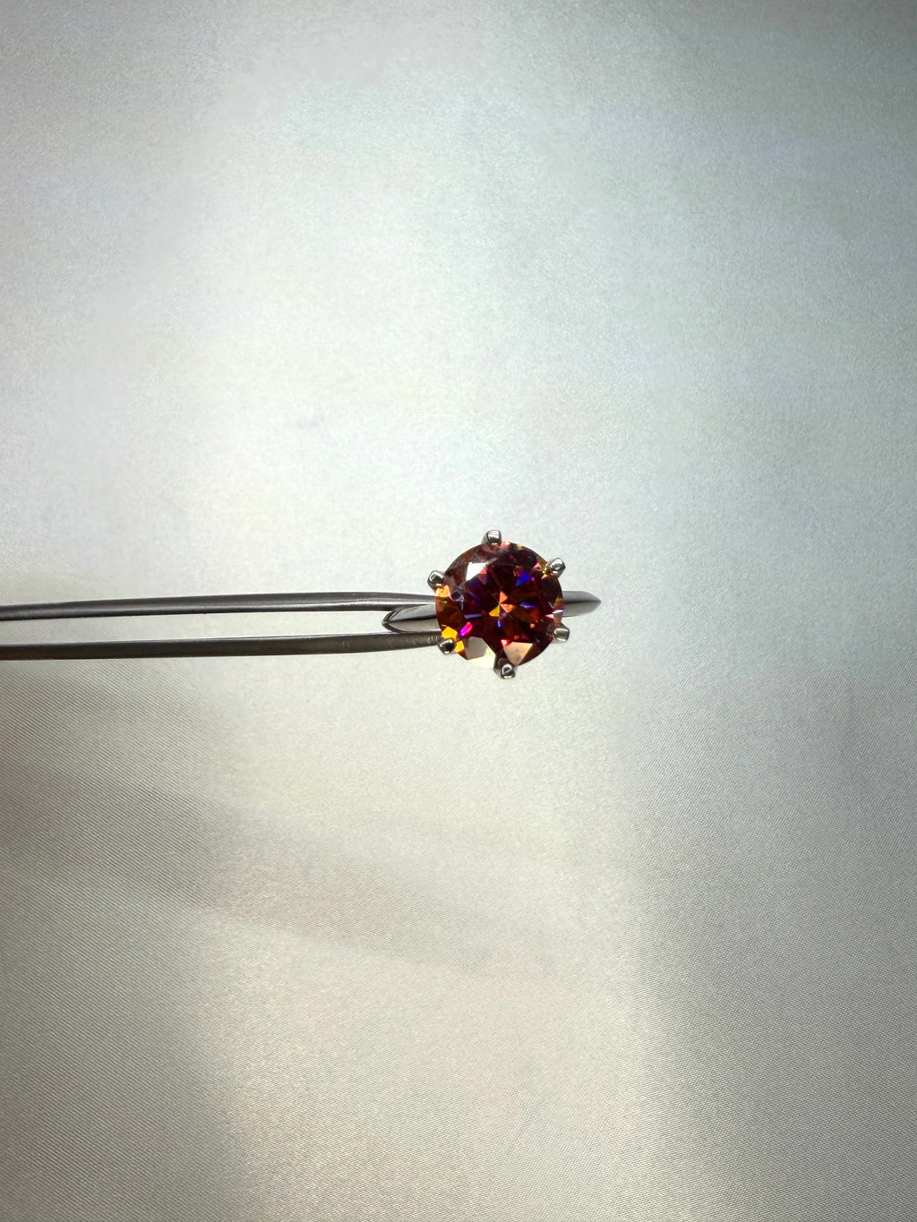 5CT VVS1 Round Brilliant Cut Red Moissanite Ring