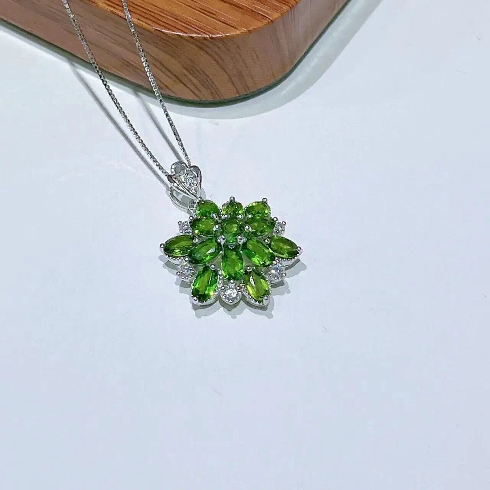 Chrome Diopside Pendant Statement Necklace, Chrome Diopside Pendant Necklace