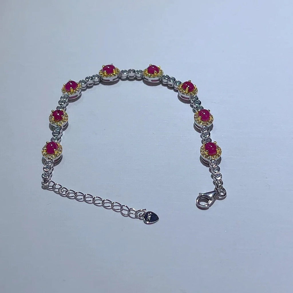 Natural Ruby Gemstone Tennis Bracelet, Women's Ruby Jewelry, Ruby Bracelet, Ruby Tennis Bracelet, Natural Ruby Bracelet, Genuine Ruby Bracelet, Women's Ruby Bracelets, Natural Ruby Tennis Bracelet, Bright Red Ruby Bracelet, Sterling Silver Ruby Bracelet, Gold Ruby Bracelet, Ruby Tennis Bracelets For Women, Rose Gold Ruby Bracelet, Ruby Gemstone Bracelet, July Birthstone Ruby, Women's Ruby Jewelry