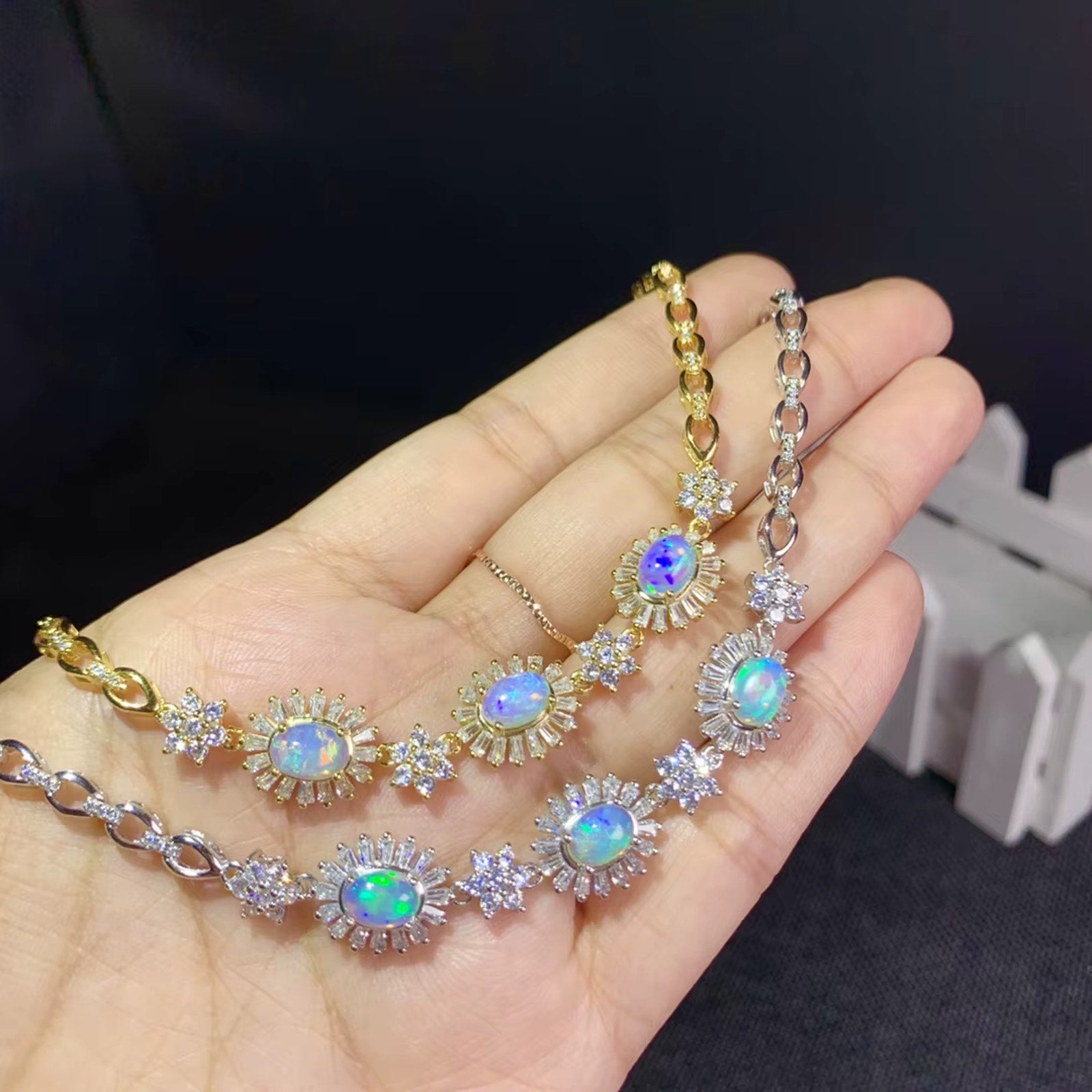 Opal Bracelet, Fire Opal, Natural Fire Opal, Genuine Opal Bracelet, Australian Fire Opal, Natural Opal Bracelet, Opal Tennis Bracelet, Sterling Silver Opal Bracelet, Natural Opal, Opal, Fire Opal Bracelet, Opal Bracelet For Women