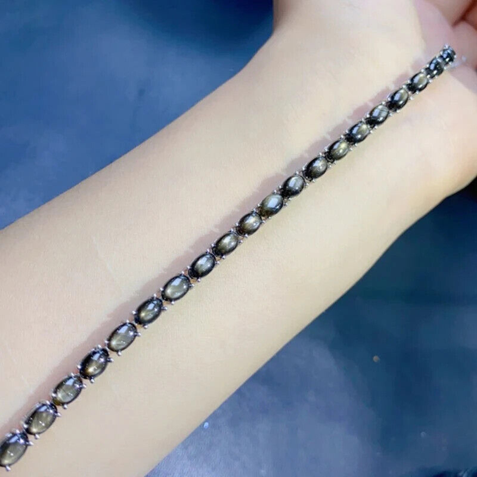 Star Sapphire Bracelet, Star Sapphire Tennis Bracelet, Star Light Sapphire