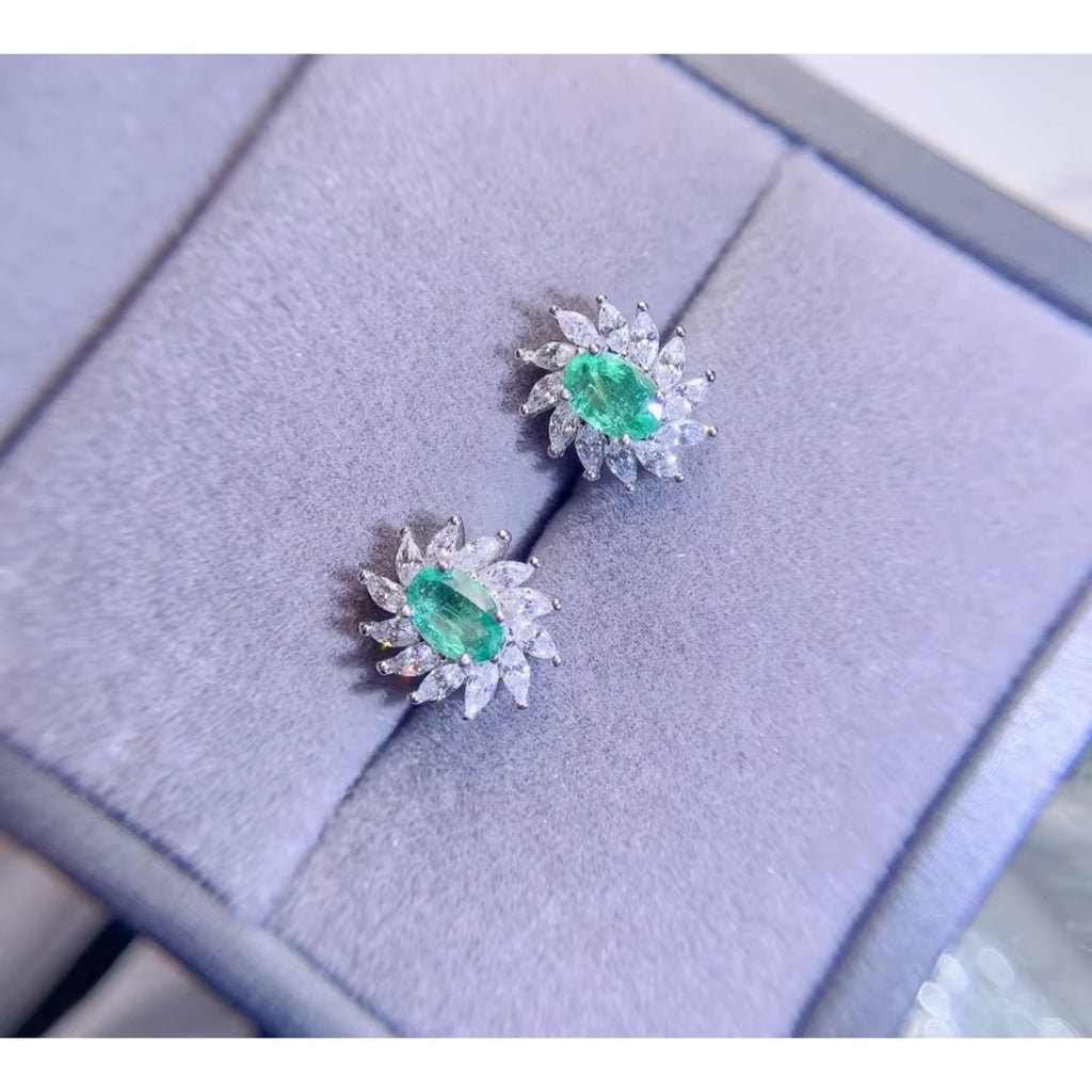 Emerald Earrings, Natural Emerald, Natural Emerald Earrings, Gold Emerald Earrings, Silver Emerald Earrings, Rose Gold Emerald Earrings, Genuine Emerald Earrings, Natural Emerald Jewelry, Emerald Cluster Stud Earrings, Emerald Statement Earrings, Emerald Stud Earrings, Sterling Silver Emerald Earrings, May Birthstone Emerald, Anniversary Gift Emerald, Emerald Jewelry For Women, Gift For Wife Emerald