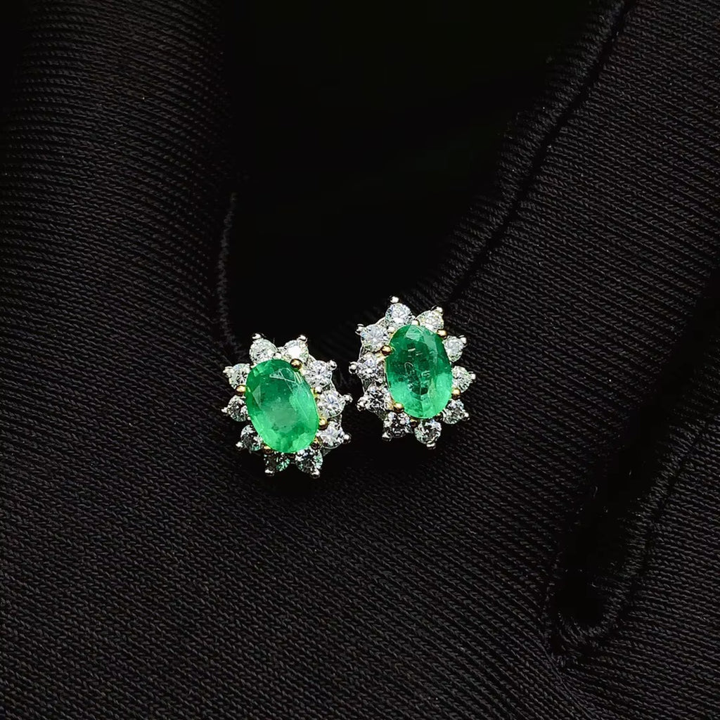 Natural Emerald Earrings, Emerald Earrings, Emerald Stud Earrings, 925 Sterling Silver, Natural Emeralds, Natural Emerald, Sterling Silver Emerald Earrings, Oval Cut Emerald Stud Earrings, Emerald Stud Earrings 925 Sterling Silver, 925 Sterling Silver Emerald Earrings, Natural Emerald Studs, Emerald Studs, Emerald Stud Earrings, Emerald Earrings For Women, Anniversary Gift, May Birthstone Emerald, Emerald Jewelry, Colombian Emerald, Mined Emerald, Genuine Emerald, Emerald with Certificate, Emerald Meaning