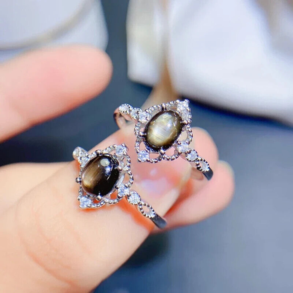 Star Sapphire, Natural Star Sapphire Ring, Star Light Sapphire Ring Genuine