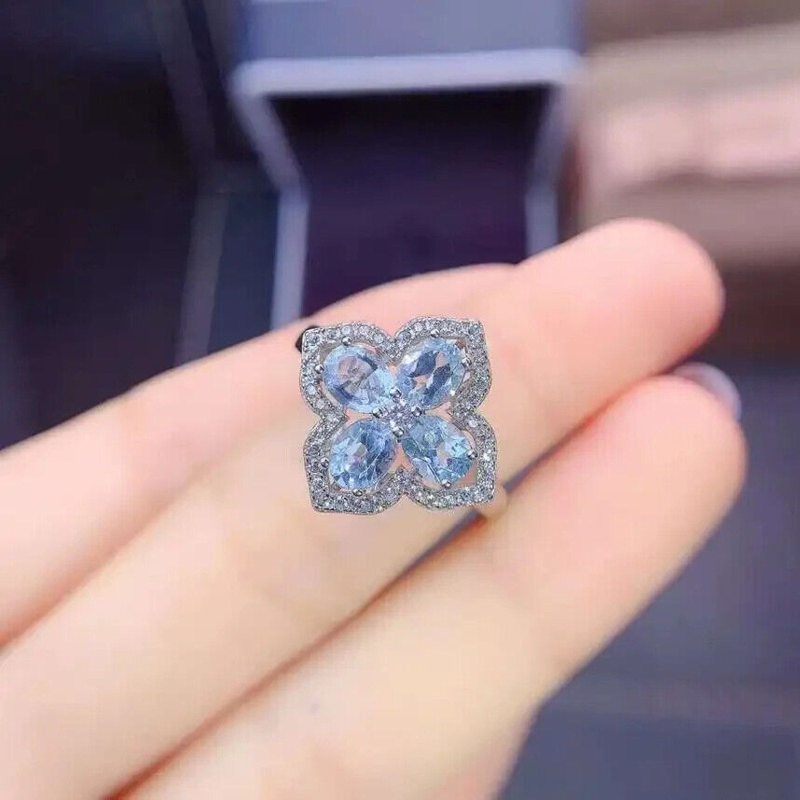 Aquamarine Statement Ring, Natural Aquamarine Gemstone Ring For Women, Aquamarine Ring, Aquamarine Ring's For Women, Natural Aquamarine, VVS1 Aquamarine, Sterling Silver Aquamarine Jewelry, Silver Aquamarine Ring, Gold Aquamarine Ring, Rose Gold Aquamarine Ring, Women's Aquamarine Jewelry, Genuine Aquamarine, March Birthstone Aquamarine, Aquamarine Spiritual Properties, Aquamarine Gemstone Meaning, Aquamarine Gemstone Jewelry, Aquamarine Jewelry For Women