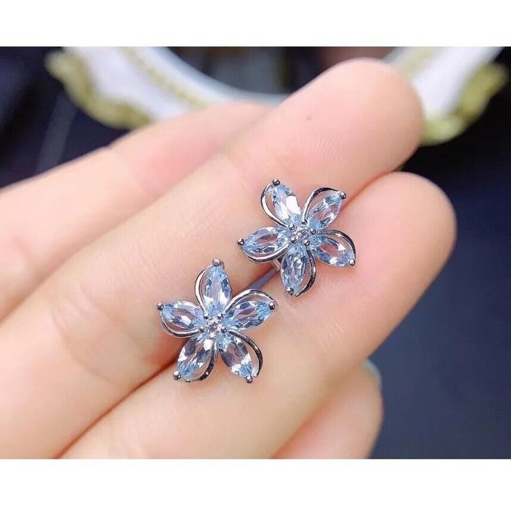 Aquamarine Cluster Stud Earrings, Natural Aquamarine Earrings Sterling Silver, Natural Aquamarine Stud Earrings, Aquamarine Earrings, Natural Aquamarine Gemstone Jewelry, Natural Aquamarine, VVS Grade Aquamarine, Women's Aquamarine Jewelry, Natural Aquamarine Jewelry, Gold Aquamarine Earrings, Sterling Silver Aquamarine Earrings, Women's Aquamarine Jewelry, Aquamarine Earrings, March Birthstone Aquamarine, Aquamarine Spiritual Properties, Aquamarine Gemstone Meaning, Aquamarine Gemstone Jewelry, Aquamarine 