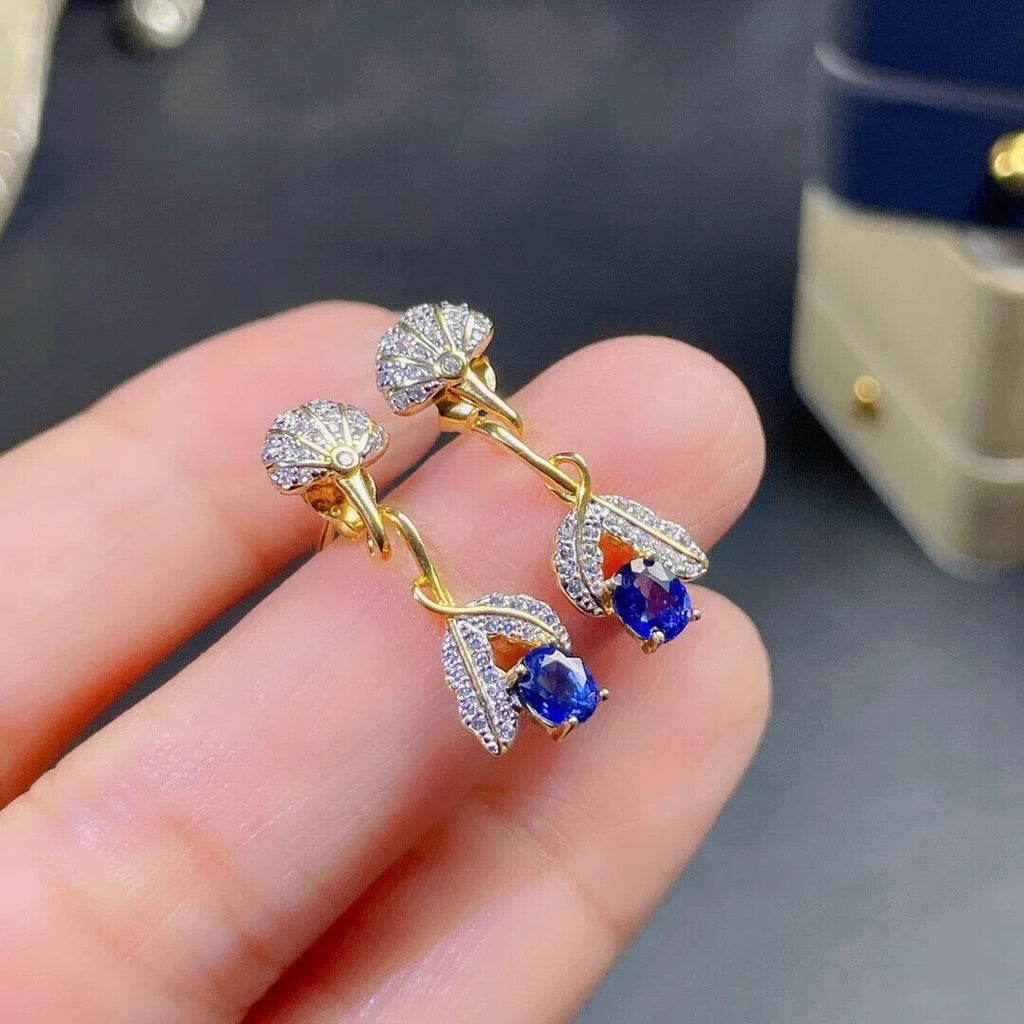 Sapphire Earrings, Natural Sapphire Stud Earrings, Sapphire Stud Earrings, Sterling Silver Sapphire Earrings, Sapphire, Natural Sapphire Earrings, 925 Sterling Silver, Blue Sapphire Earrings, Natural Blue Sapphire Earrings, Natural Blue Sapphire, Blue Sapphire, Bright Blue Sapphire, 925 Sterling Silver, Sapphire Earrings, Dainty, Dainty Stud Earrings, Dainty Sapphire Earrings, Women’s Sapphire Earrings, Anniversary Gift Sapphire, Sapphire September Birthstone, September Birthstone Sapphire