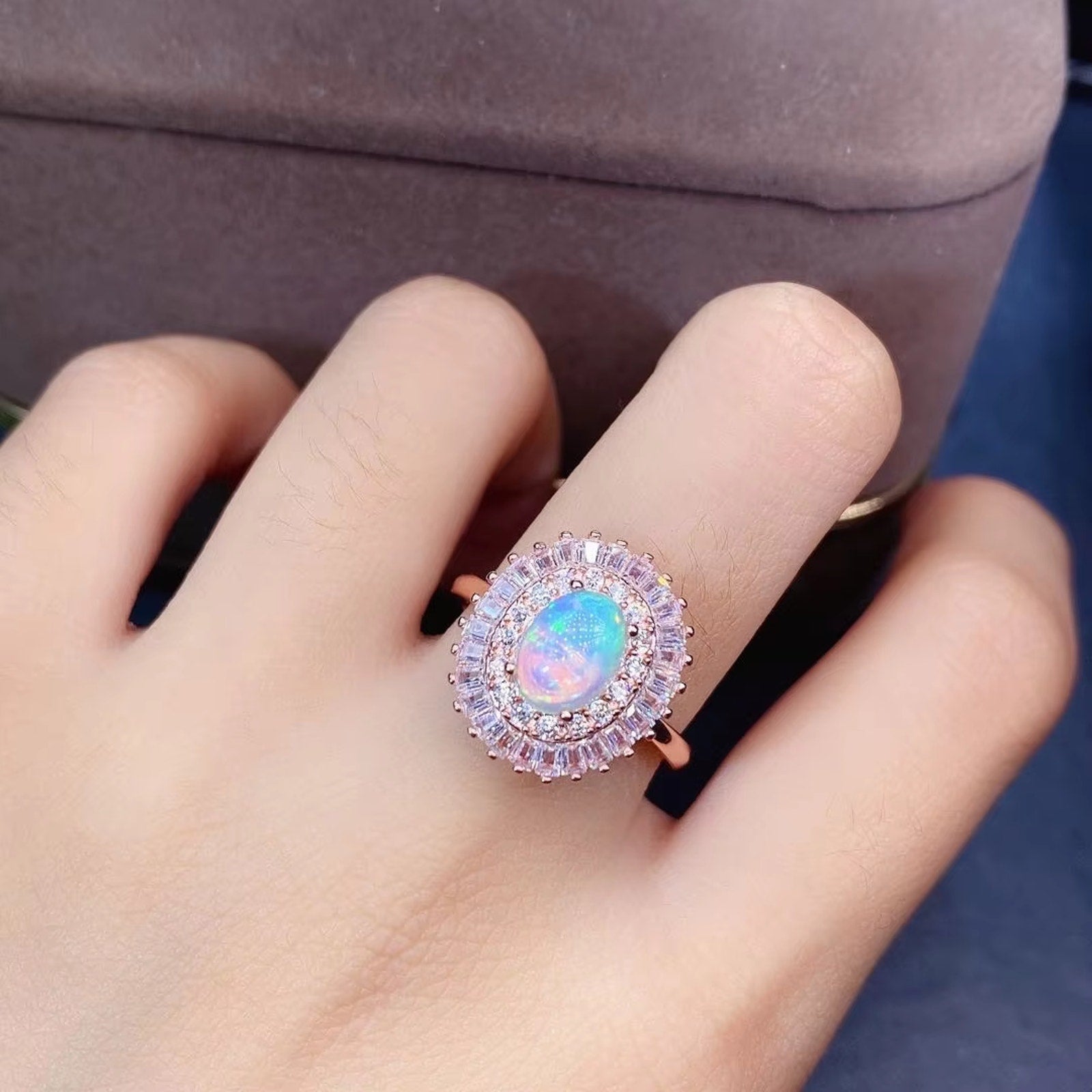 Fire Opal Jewelry Set, Natural Fire Opal Necklace, Ring, and Earrings, Fire Opal