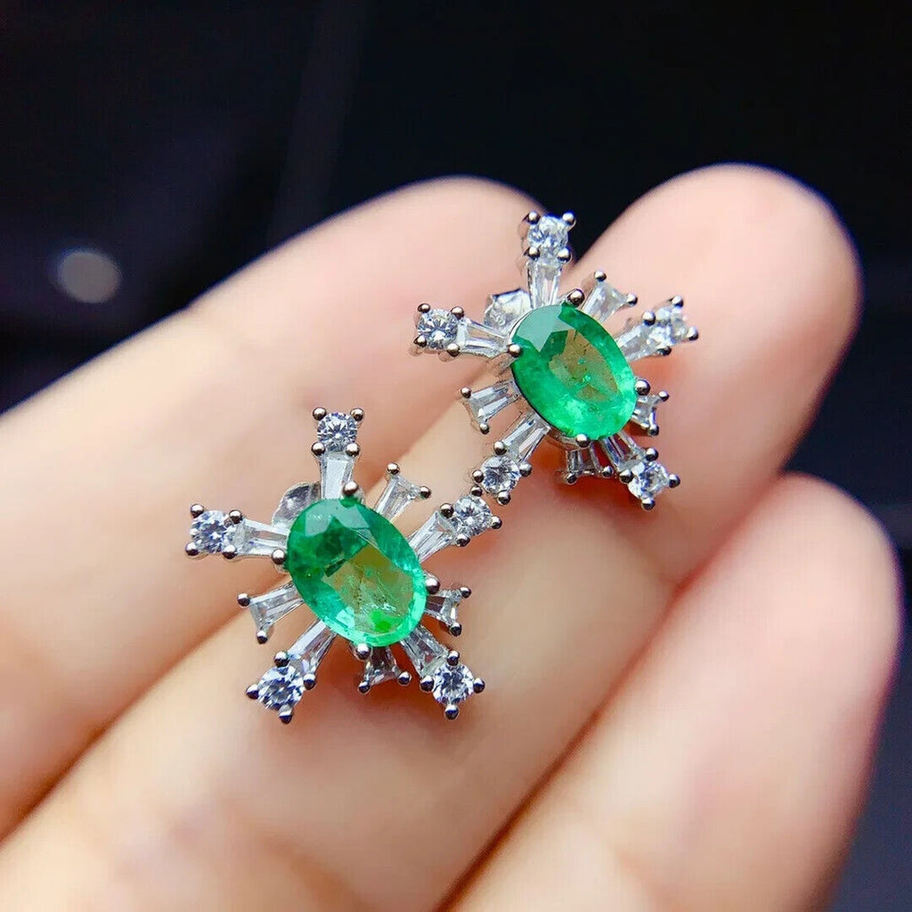 Emerald Earrings, Natural Emerald, Natural Emerald Earrings, Gold Emerald Earrings, Silver Emerald Earrings, Rose Gold Emerald Earrings, Genuine Emerald Earrings, Natural Emerald Jewelry, Emerald Cluster Stud Earrings, Emerald Statement Earrings, Emerald Stud Earrings, Sterling Silver Emerald Earrings, May Birthstone Emerald, Anniversary Gift Emerald, Emerald Jewelry For Women, Gift For Wife Emerald