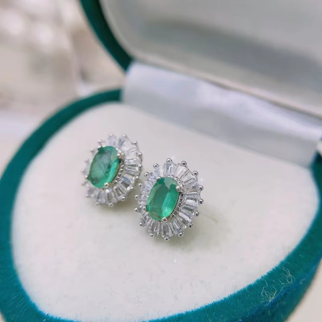 Natural Emerald Earrings, Emerald Earrings, Emerald Stud Earrings, 925 Sterling Silver, Natural Emeralds, Natural Emerald, Sterling Silver Emerald Earrings, Oval Cut Emerald Stud Earrings, Emerald Stud Earrings 925 Sterling Silver, 925 Sterling Silver Emerald Earrings, Natural Emerald Studs, Emerald Studs, Emerald Stud Earrings, Emerald Earrings For Women, Anniversary Gift, May Birthstone Emerald, Emerald Jewelry, Colombian Emerald, Mined Emerald, Genuine Emerald, Emerald with Certificate, Emerald Meaning