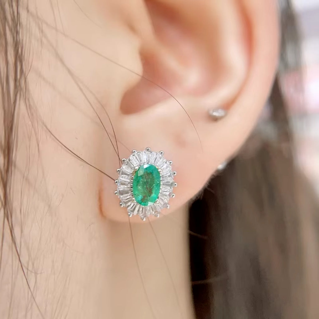 Natural Emerald Earrings, Emerald Earrings, Emerald Stud Earrings, 925 Sterling Silver, Natural Emeralds, Natural Emerald, Sterling Silver Emerald Earrings, Oval Cut Emerald Stud Earrings, Emerald Stud Earrings 925 Sterling Silver, 925 Sterling Silver Emerald Earrings, Natural Emerald Studs, Emerald Studs, Emerald Stud Earrings, Emerald Earrings For Women, Anniversary Gift, May Birthstone Emerald, Emerald Jewelry, Colombian Emerald, Mined Emerald, Genuine Emerald, Emerald with Certificate, Emerald Meaning