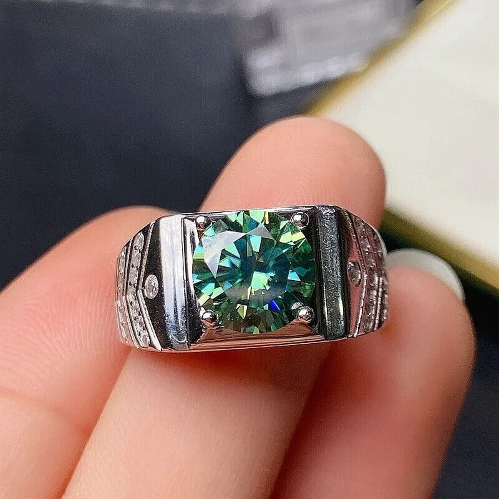 Mens Moissanite Ring, Mens Moissanite, Moissanite Rings for Men, Mens Green Moissanite Rings, Moissanite, Green Moissanite Ring, 2 Carat Moissanite RIng, Moissanite Ring, Moissanite, VVS1 Miossanite, Gray Moissanite, White Moissanite, Solitaire Moissanite Ring, Round Brilliant Cut Moissanite Ring, Moissanite Ring, Round Brilliant Cut, 5 Carat Moissanite Ring, Moissanite Jewelry