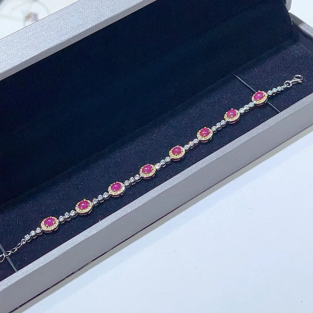 Natural Ruby Gemstone Tennis Bracelet, Women's Ruby Jewelry, Ruby Bracelet, Ruby Tennis Bracelet, Natural Ruby Bracelet, Genuine Ruby Bracelet, Women's Ruby Bracelets, Natural Ruby Tennis Bracelet, Bright Red Ruby Bracelet, Sterling Silver Ruby Bracelet, Gold Ruby Bracelet, Ruby Tennis Bracelets For Women, Rose Gold Ruby Bracelet, Ruby Gemstone Bracelet, July Birthstone Ruby, Women's Ruby Jewelry