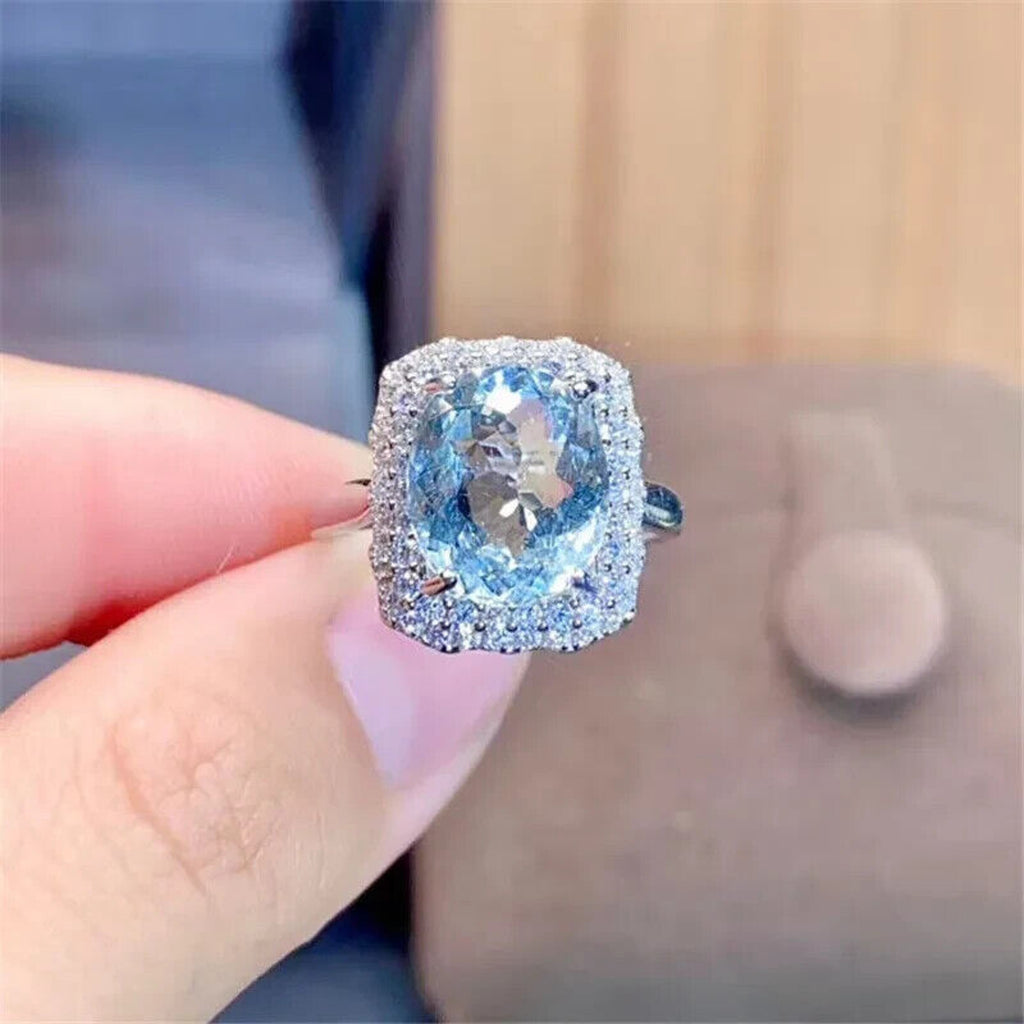 Aquamarine Gemstone Ring, Natural Oval Cut Aquamarine Statement Ring, Aquamarine Statement Ring, Natural Aquamarine Gemstone Ring For Women, Aquamarine Ring, Aquamarine Ring's For Women, Natural Aquamarine, VVS1 Aquamarine, Sterling Silver Aquamarine Jewelry, Silver Aquamarine Ring, Gold Aquamarine Ring, Rose Gold Aquamarine Ring, Women's Aquamarine Jewelry, Genuine Aquamarine, March Birthstone Aquamarine, Aquamarine Spiritual Properties, Aquamarine Gemstone Meaning, Aquamarine Gemstone Jewelry, Aquamarine