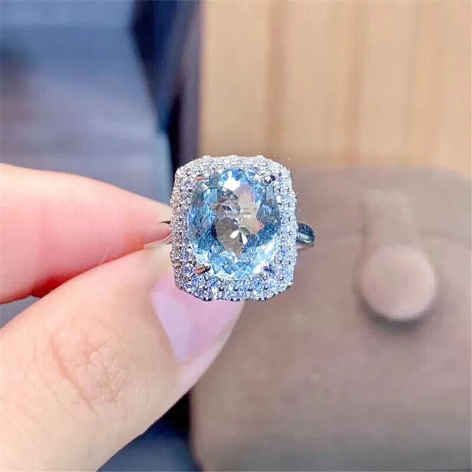 Aquamarine Gemstone Ring, Natural Oval Cut Aquamarine Statement Ring, Aquamarine Statement Ring, Natural Aquamarine Gemstone Ring For Women, Aquamarine Ring, Aquamarine Ring's For Women, Natural Aquamarine, VVS1 Aquamarine, Sterling Silver Aquamarine Jewelry, Silver Aquamarine Ring, Gold Aquamarine Ring, Rose Gold Aquamarine Ring, Women's Aquamarine Jewelry, Genuine Aquamarine, March Birthstone Aquamarine, Aquamarine Spiritual Properties, Aquamarine Gemstone Meaning, Aquamarine Gemstone Jewelry, Aquamarine