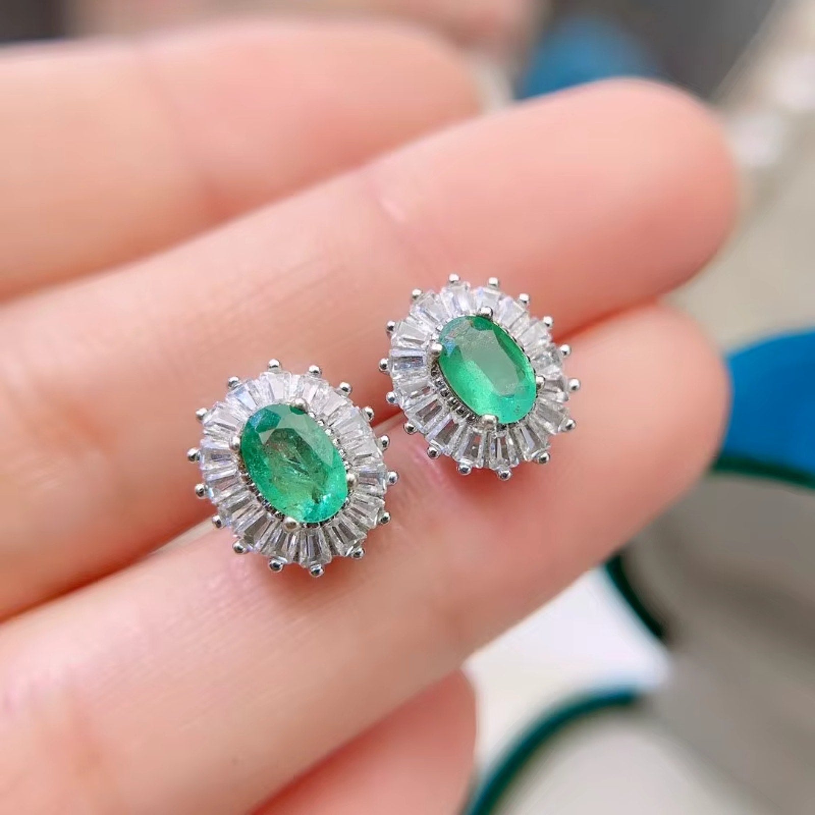 Natural Emerald Earrings, Emerald Earrings, Emerald Stud Earrings, 925 Sterling Silver, Natural Emeralds, Natural Emerald, Sterling Silver Emerald Earrings, Oval Cut Emerald Stud Earrings, Emerald Stud Earrings 925 Sterling Silver, 925 Sterling Silver Emerald Earrings, Natural Emerald Studs, Emerald Studs, Emerald Stud Earrings, Emerald Earrings For Women, Anniversary Gift, May Birthstone Emerald, Emerald Jewelry, Colombian Emerald, Mined Emerald, Genuine Emerald, Emerald with Certificate, Emerald Meaning