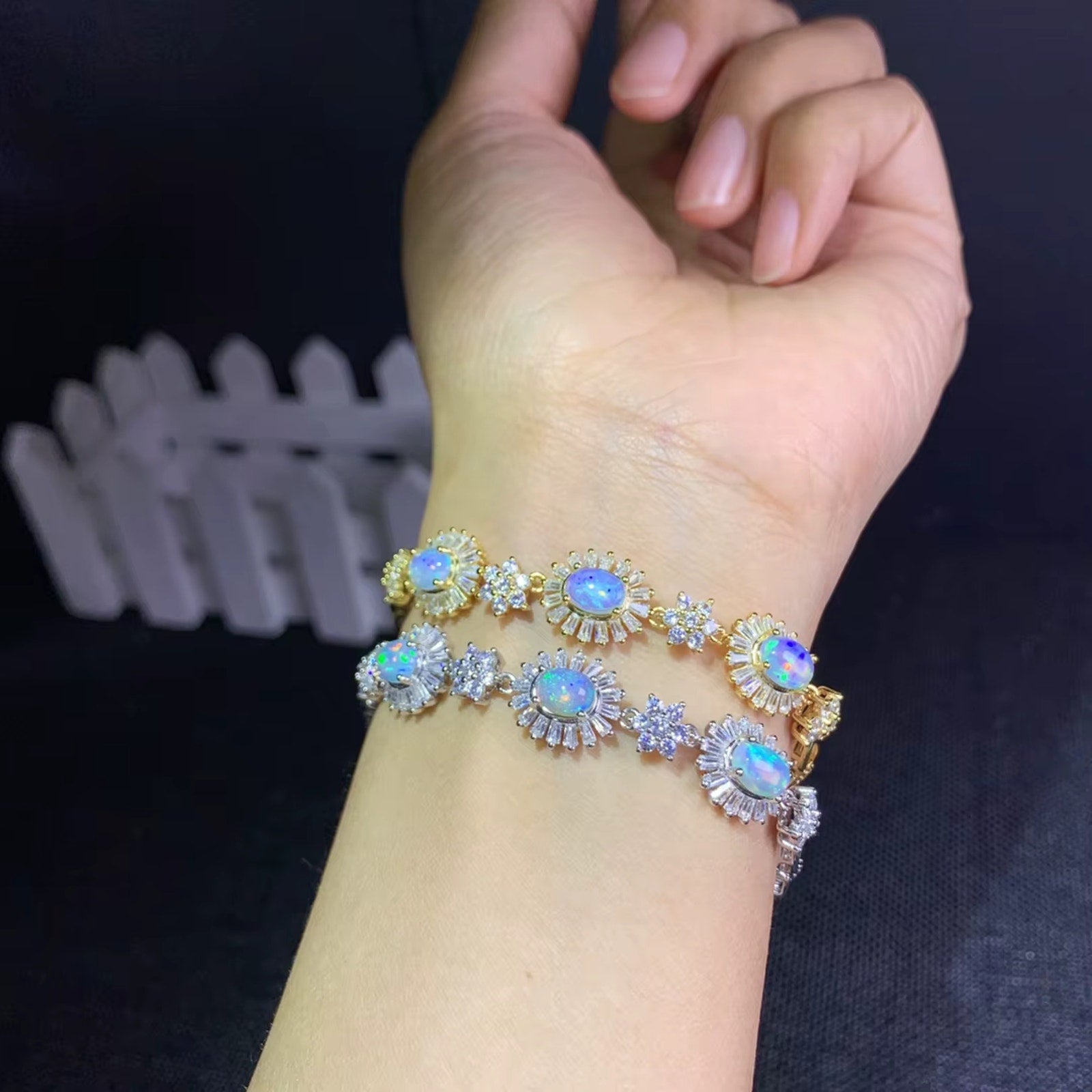 Opal Bracelet, Fire Opal, Natural Fire Opal, Genuine Opal Bracelet, Australian Fire Opal, Natural Opal Bracelet, Opal Tennis Bracelet, Sterling Silver Opal Bracelet, Natural Opal, Opal, Fire Opal Bracelet, Opal Bracelet For Women