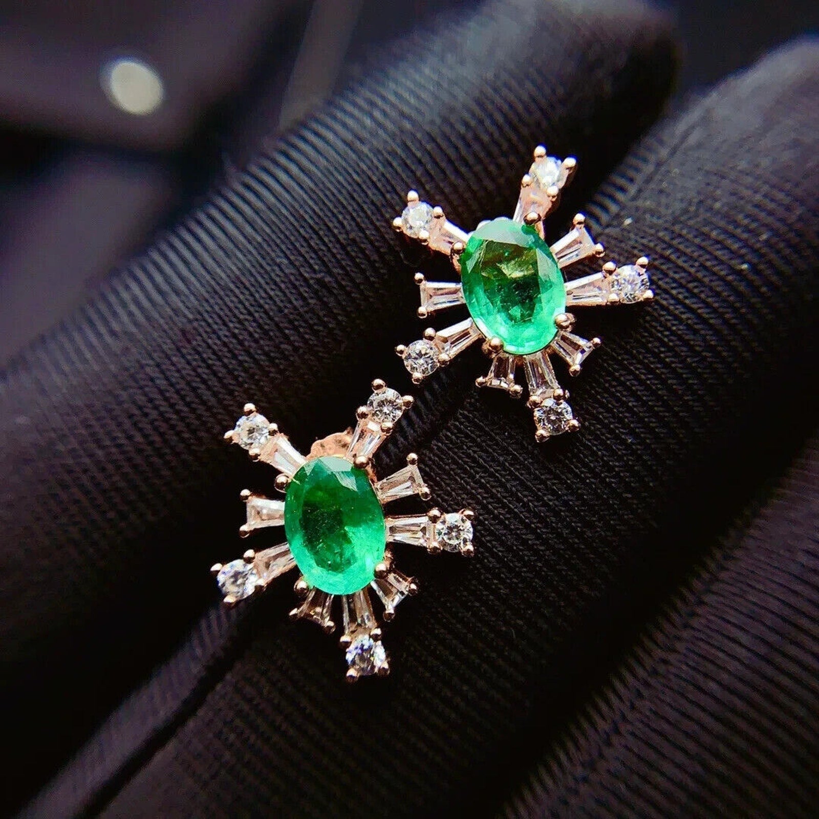 Emerald Earrings, Natural Emerald, Natural Emerald Earrings, Gold Emerald Earrings, Silver Emerald Earrings, Rose Gold Emerald Earrings, Genuine Emerald Earrings, Natural Emerald Jewelry, Emerald Cluster Stud Earrings, Emerald Statement Earrings, Emerald Stud Earrings, Sterling Silver Emerald Earrings, May Birthstone Emerald, Anniversary Gift Emerald, Emerald Jewelry For Women, Gift For Wife Emerald