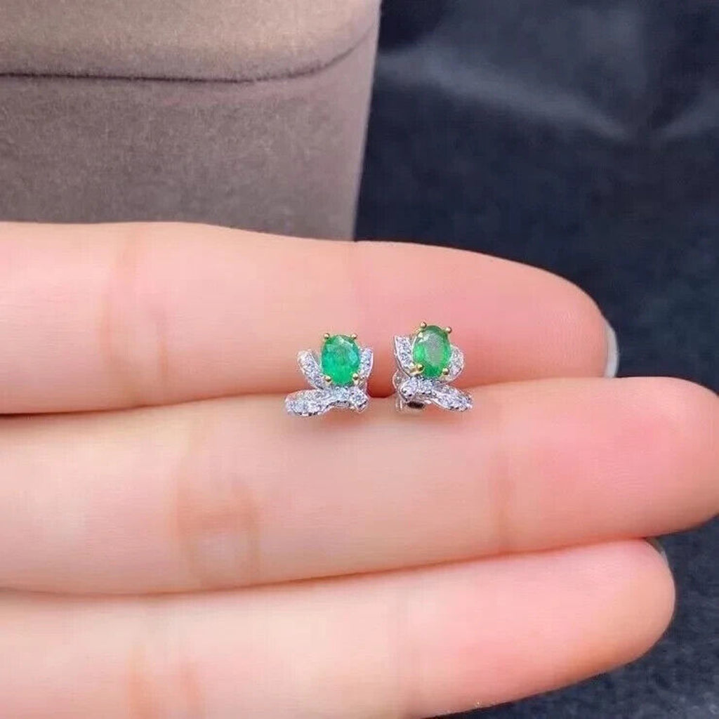 Natural Emerald Earrings, Emerald Earrings, Emerald Stud Earrings, 925 Sterling Silver, Natural Emeralds, Natural Emerald, Sterling Silver Emerald Earrings, Oval Cut Emerald Stud Earrings, Emerald Stud Earrings 925 Sterling Silver, 925 Sterling Silver Emerald Earrings, Natural Emerald Studs, Emerald Studs, Emerald Stud Earrings, Emerald Earrings For Women, Anniversary Gift, May Birthstone Emerald, Emerald Jewelry, Colombian Emerald, Mined Emerald, Genuine Emerald, Emerald with Certificate, Emerald Meaning